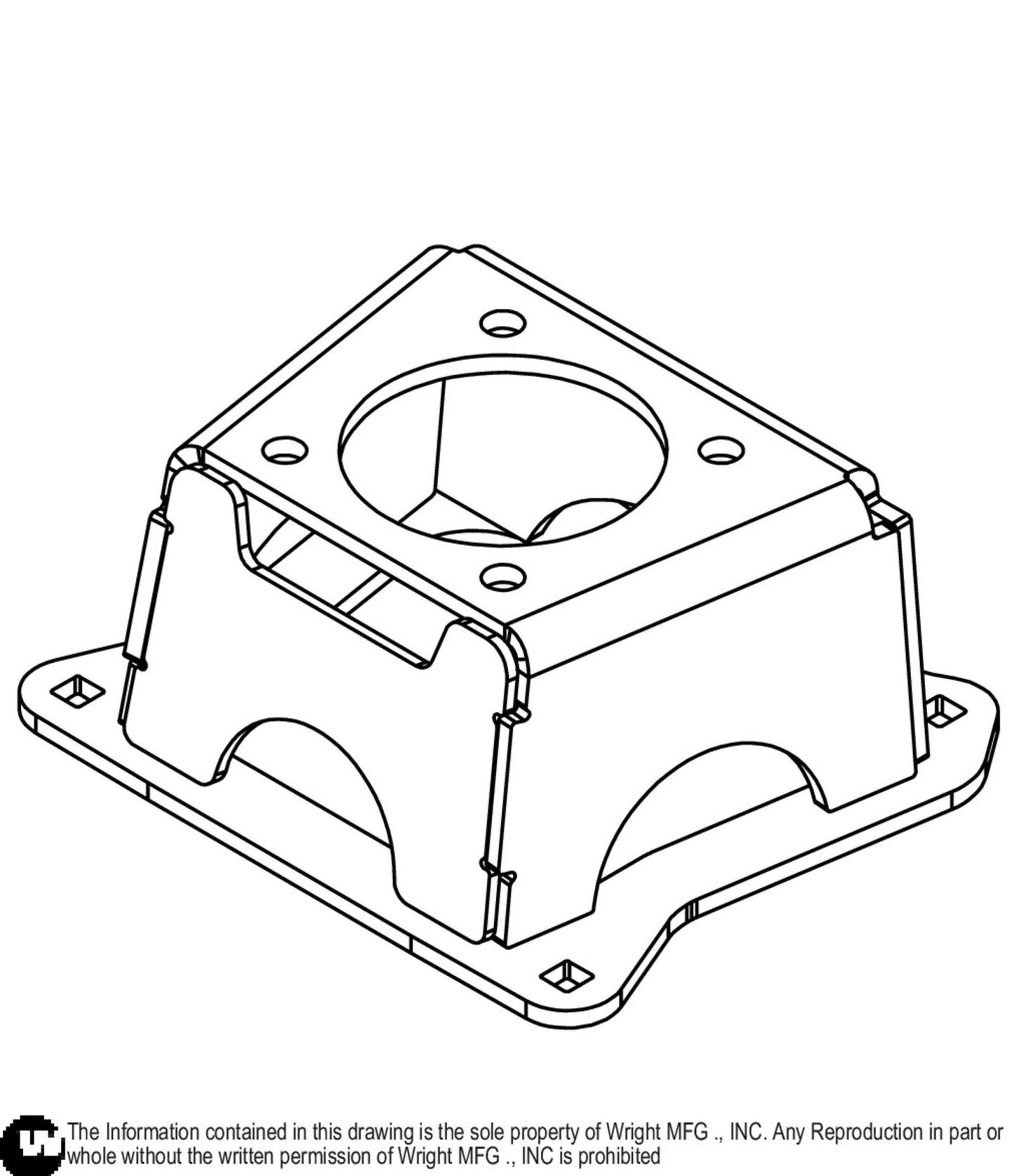 1/4 61 WSTX2 Parker Wheel Motor Support 93410641.