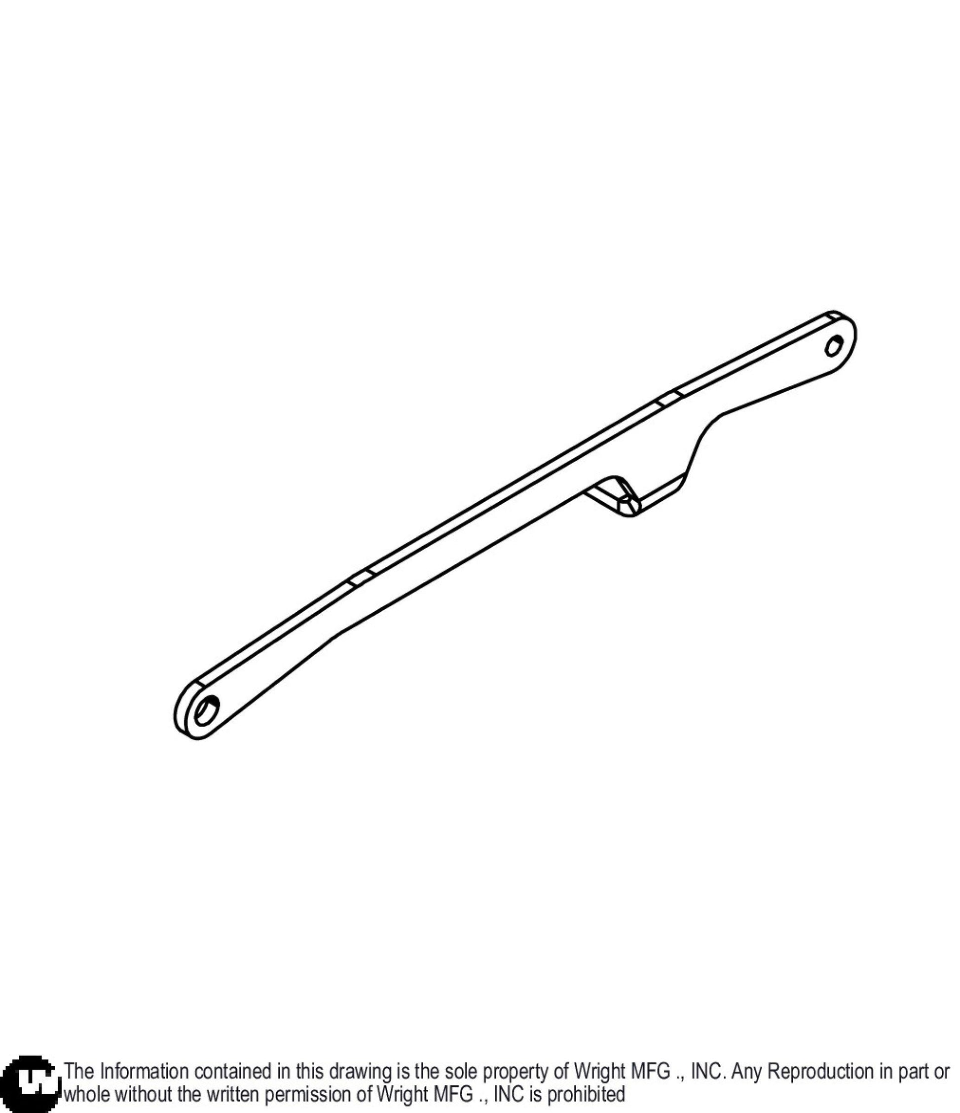 Left WSLG Front Deck Lift Linkage 93410670.