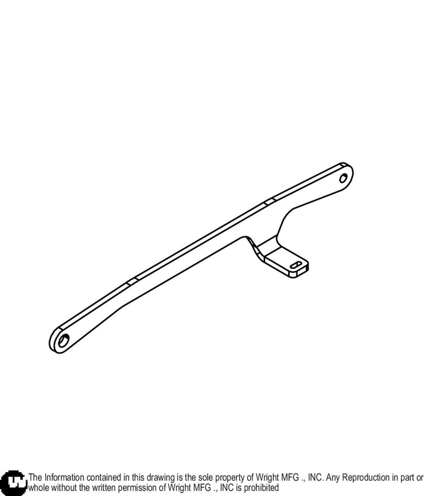 Right WSLG Front Deck Lift Linkage 93410671.