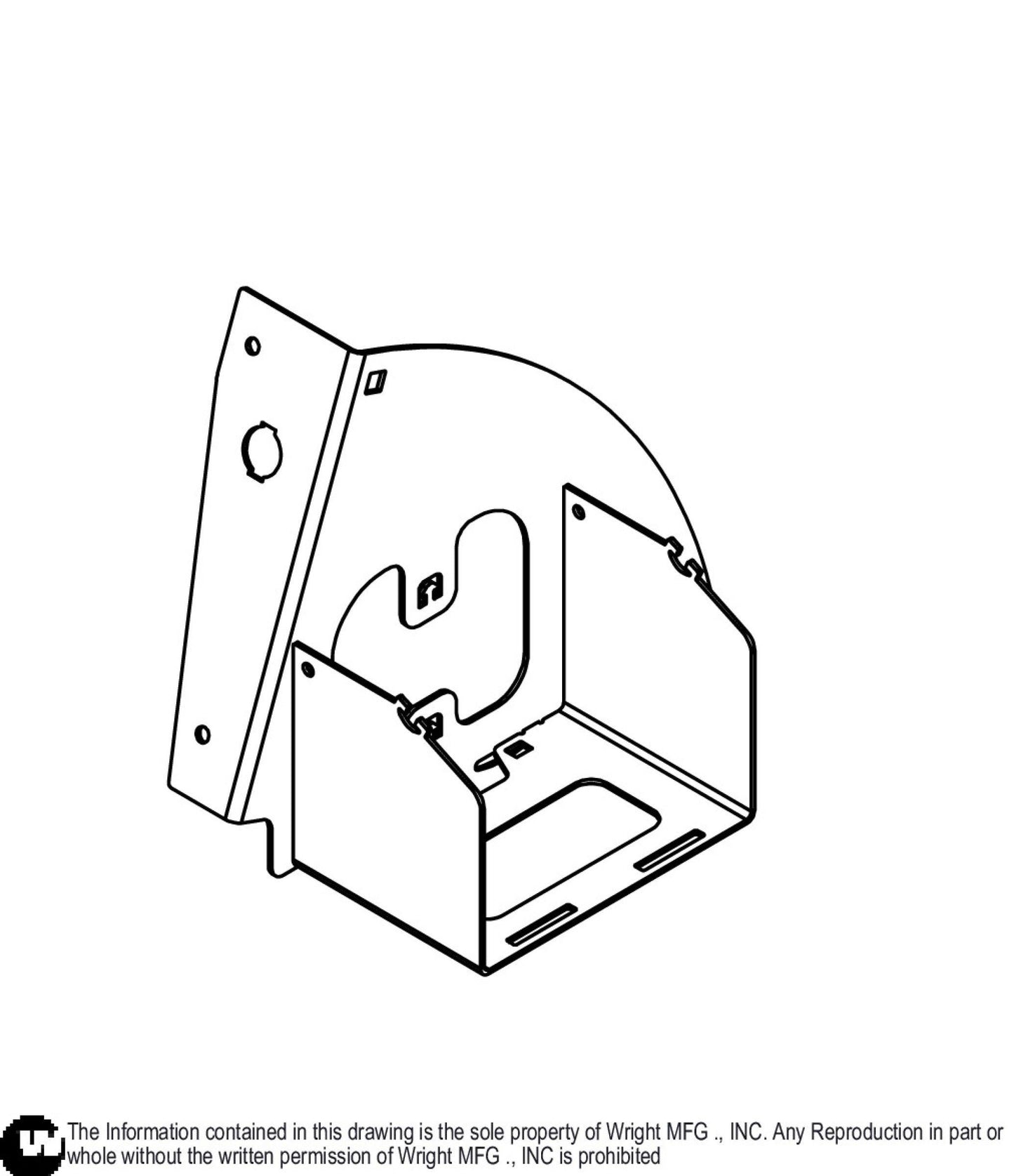 WSLG Battery Box Back Weldment 93410678.
