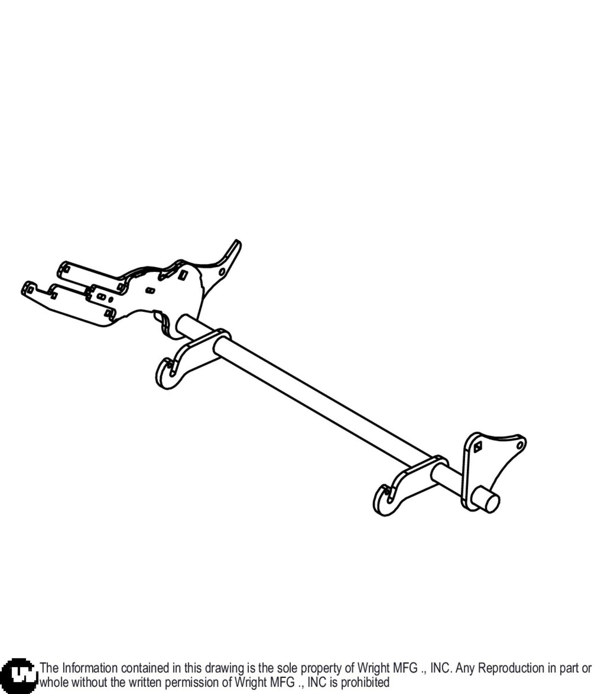 Rear WSZK3 Deck Lift Axle Weldment 93410698.
