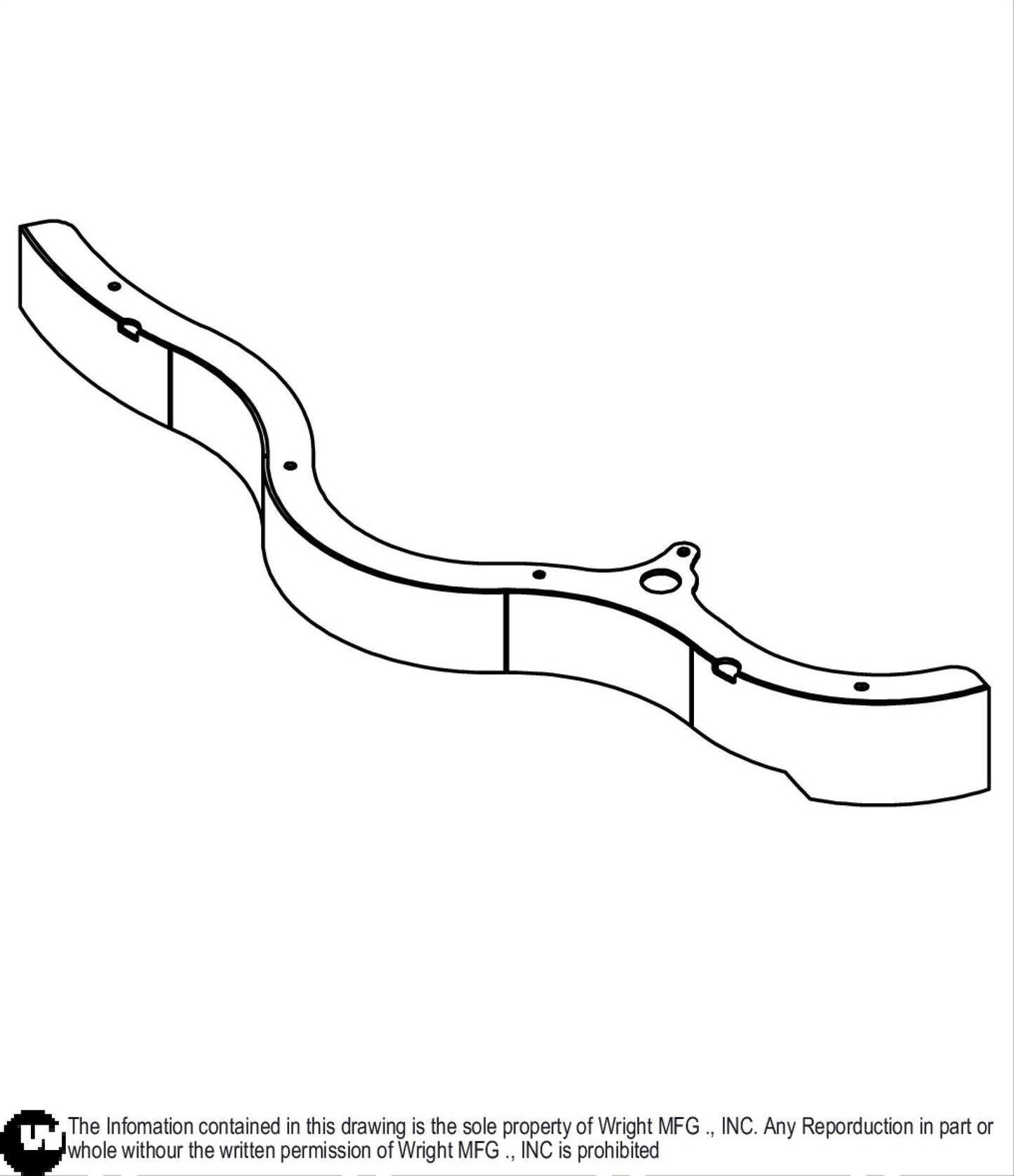 48" Left Mulch Baffle 93430005.