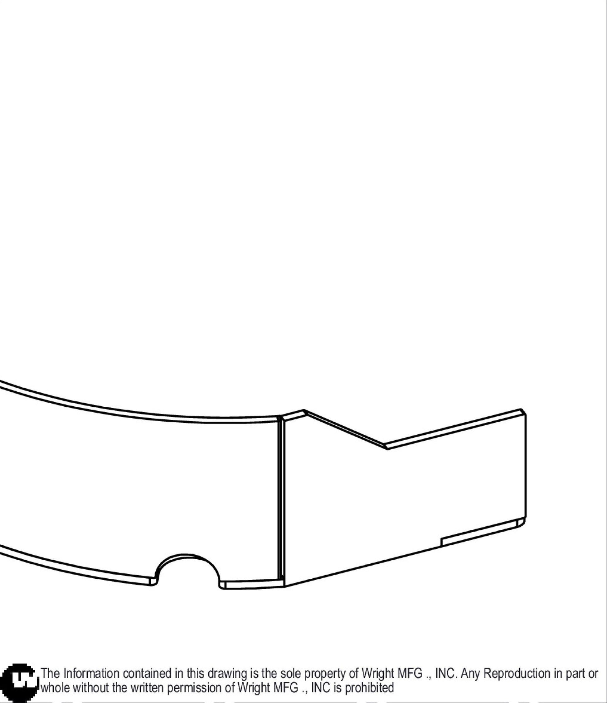 48" Left Curved Mulch Baffle 93430014.