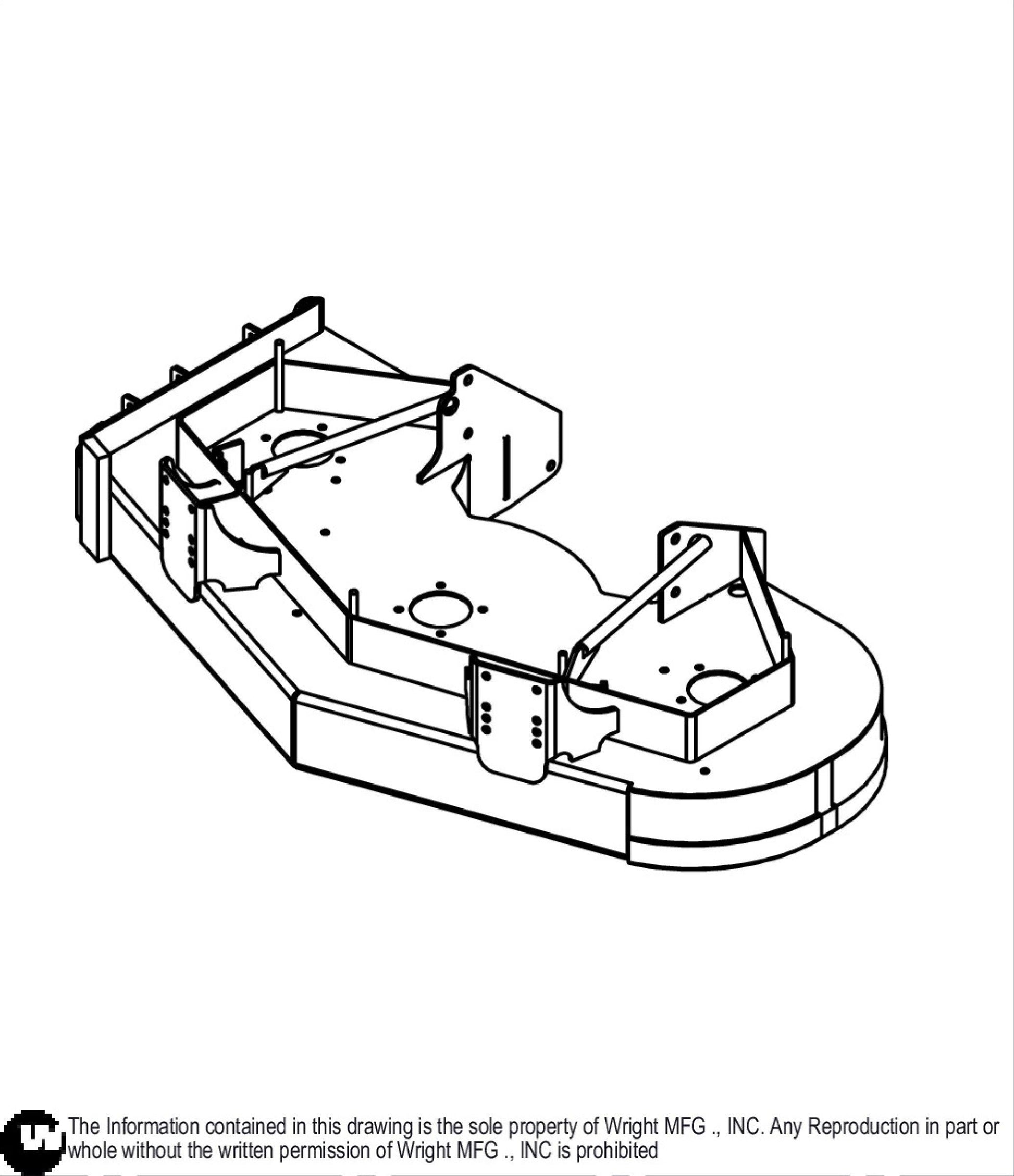 48" WSS Cutter Deck W/ Isol. Caps 93430021.