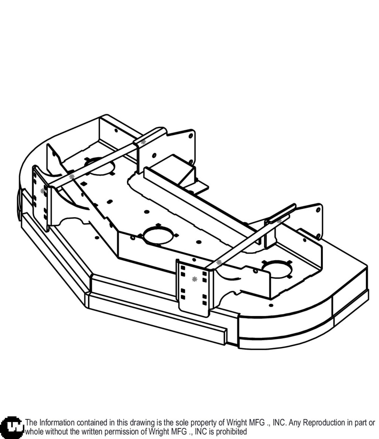 48"RD WST Cutter Deck Weldment 93430038.