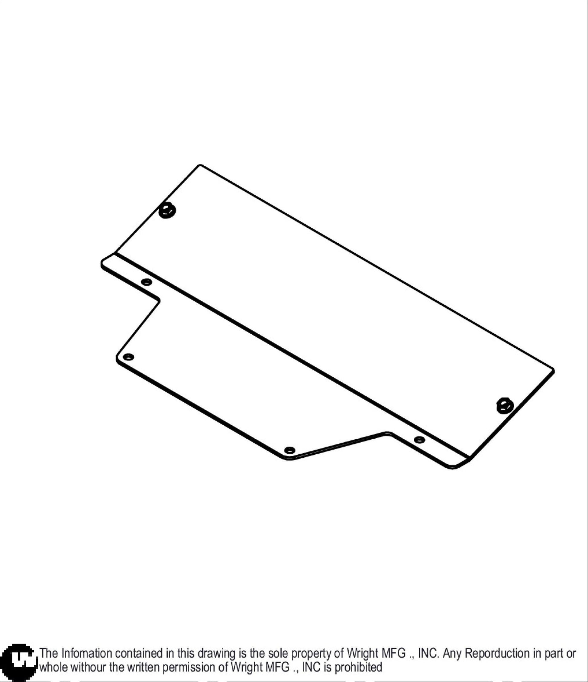 48"RD WST Deck Cover Plate Weldment 93430039.