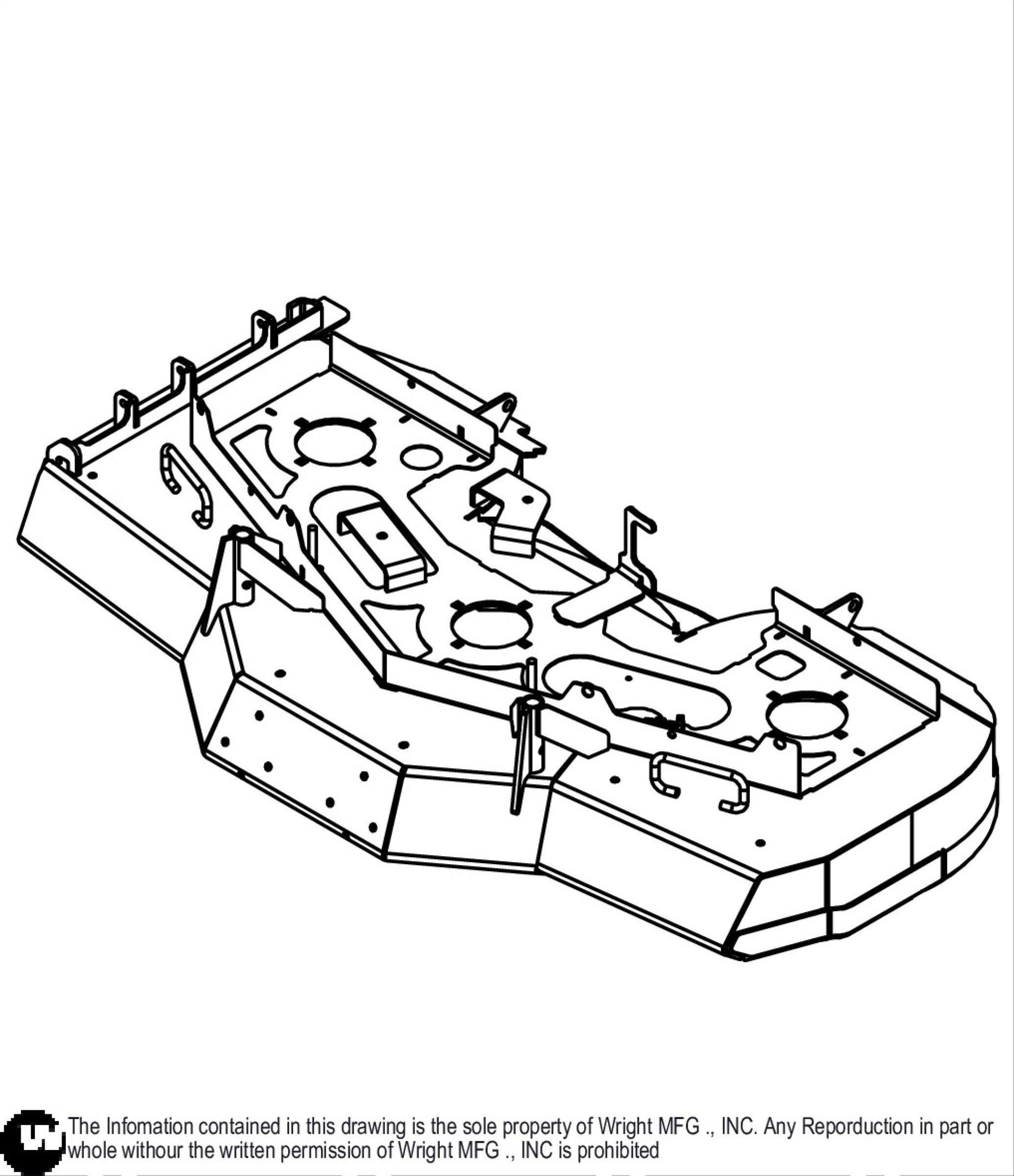 Aero-Core 48 WV2 Cutter Deck Weldment 93430055.