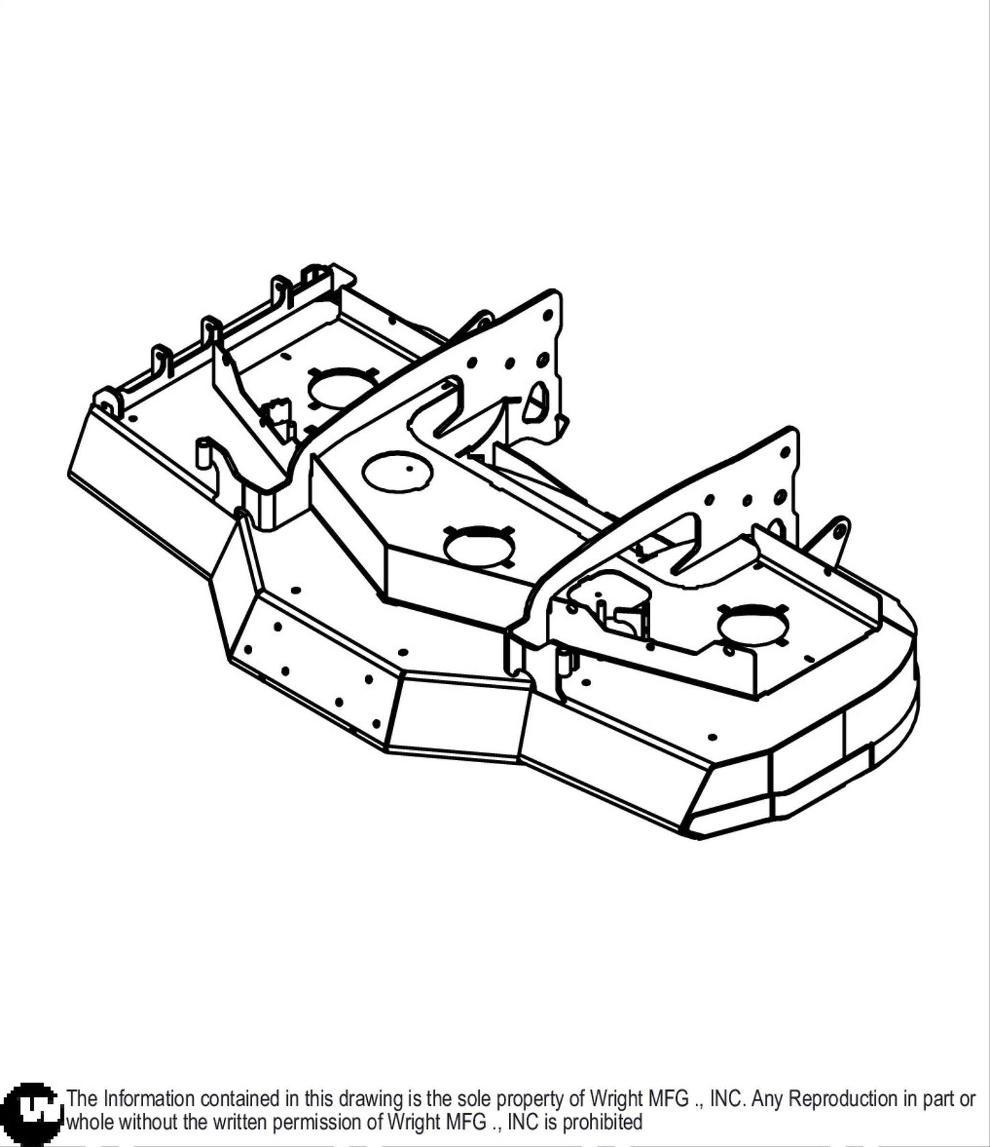48 WSPX2/WSTX2 Cutter Deck Weldment 93430063.