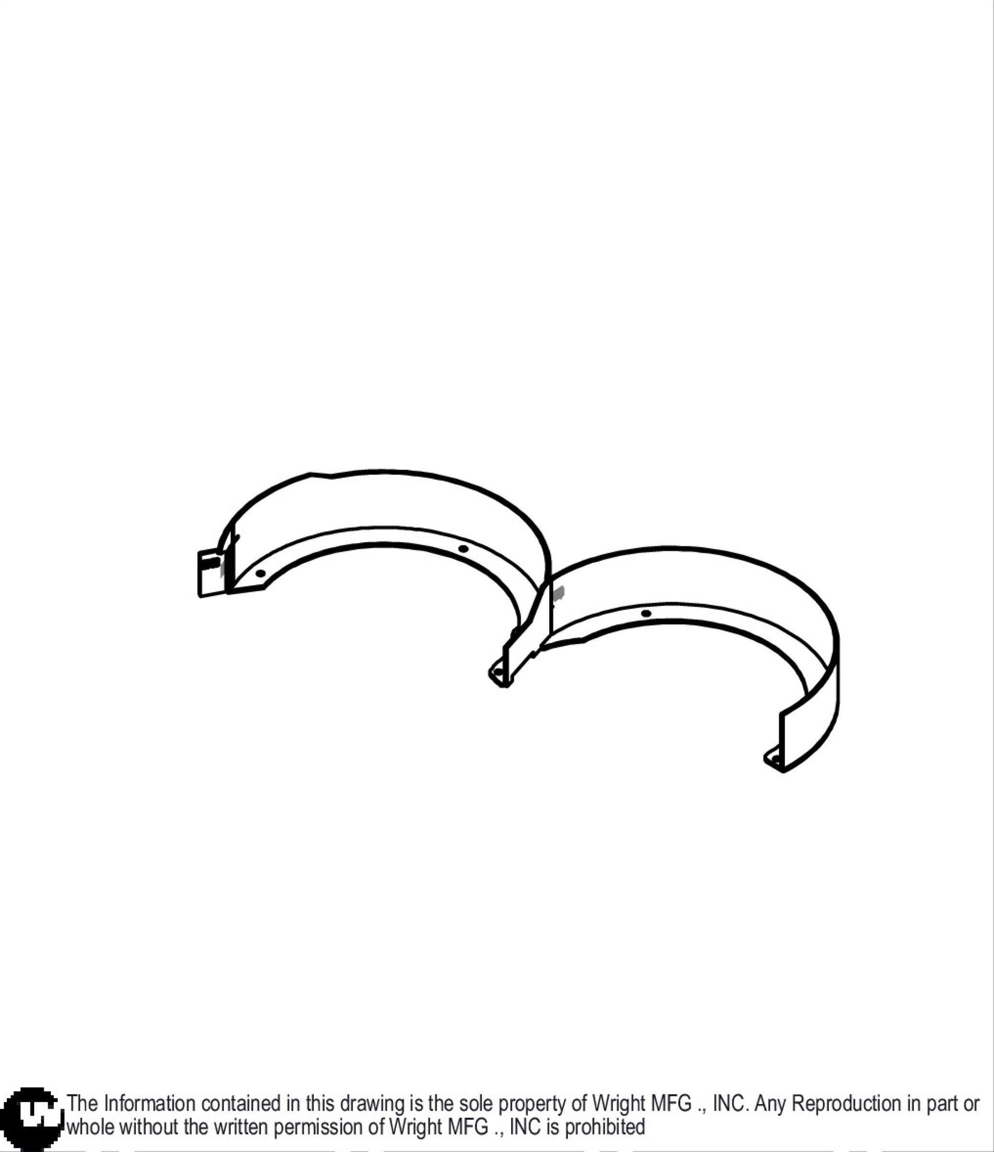 52" Right Curved Mulch Baffle 93440013.
