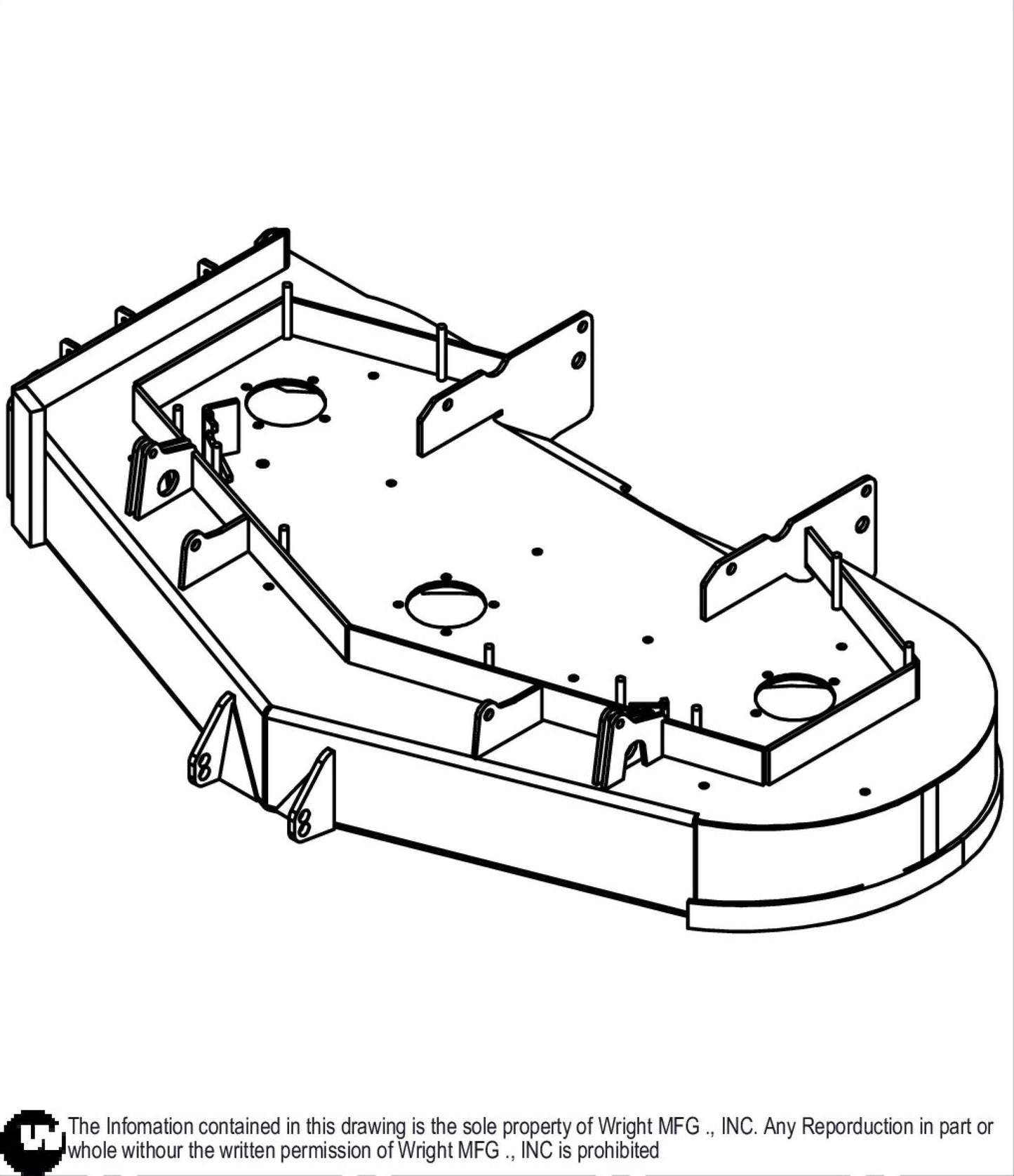 52" WZK Cutter Deck Weldment 93440045.