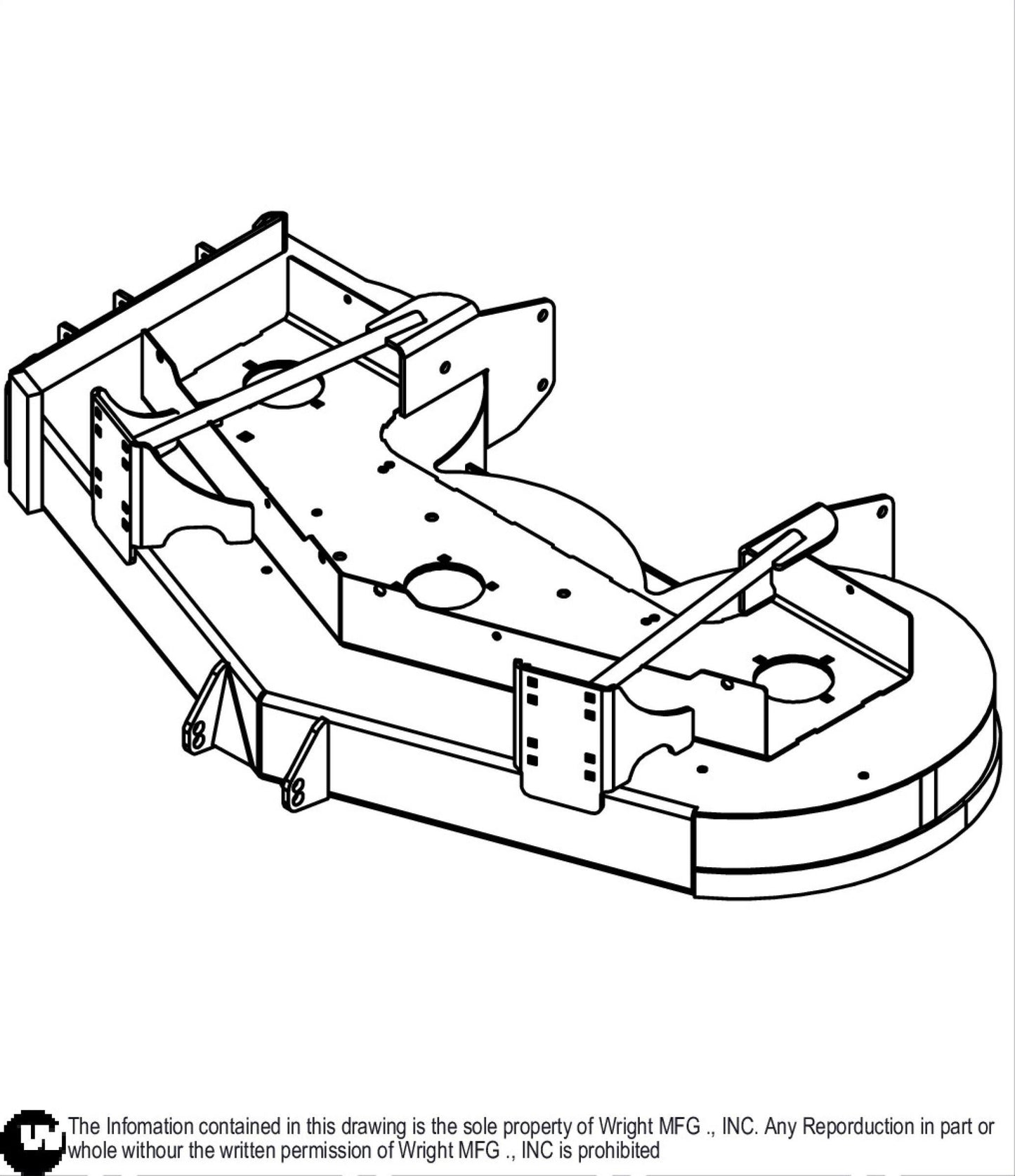 52" WST Cutter Deck Weldment 93440053.