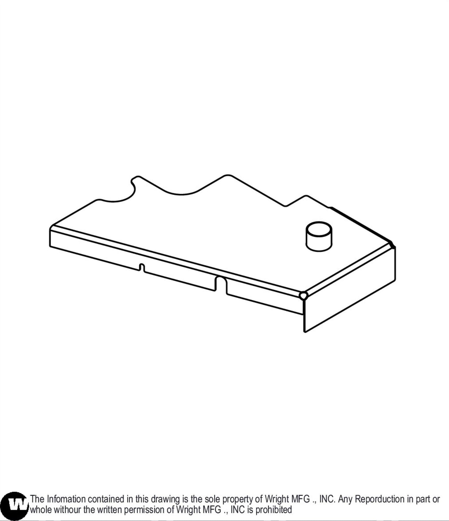 Left 52" WS Deck Cover Weldment 93440054.