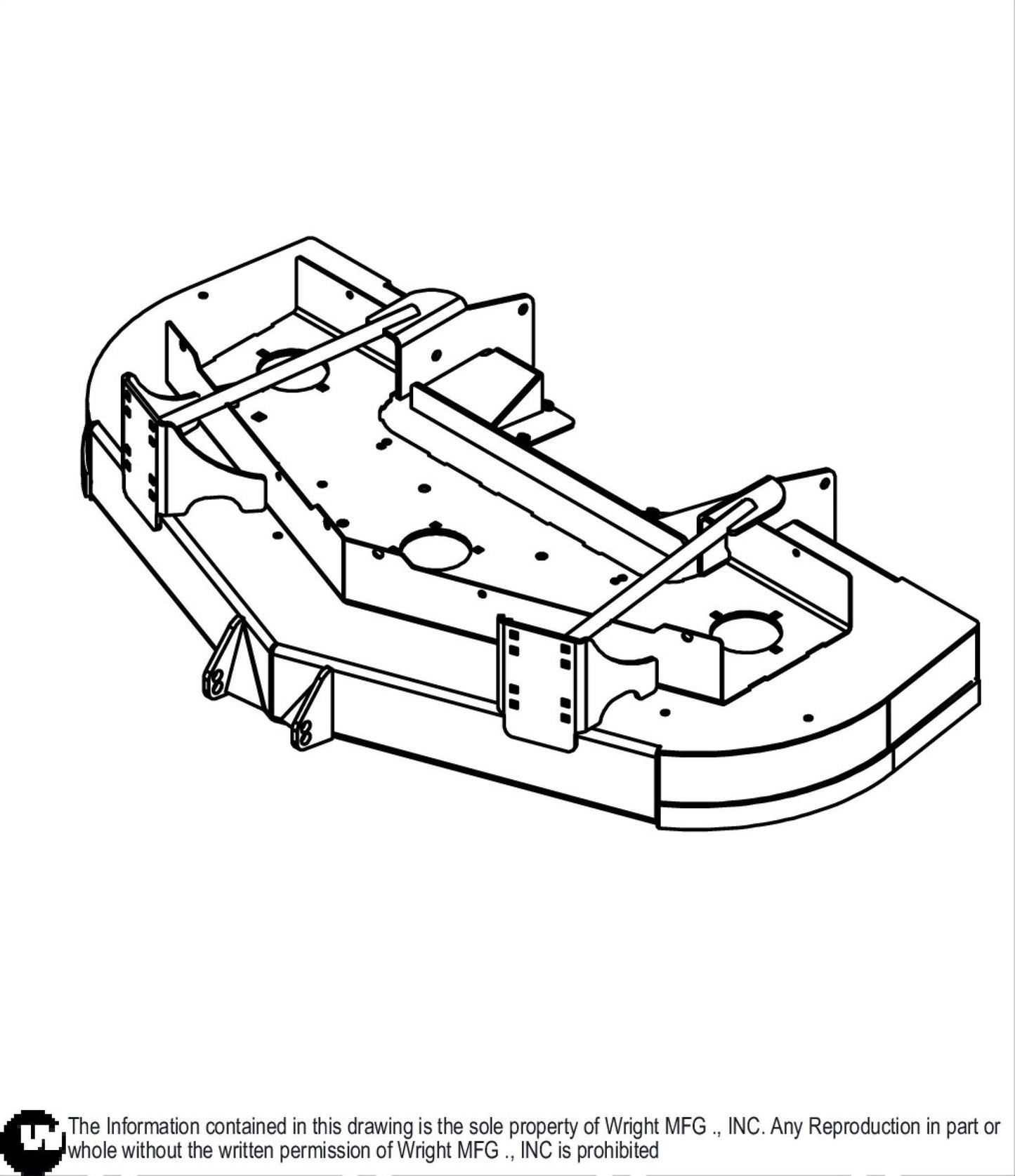 52"RD WST Cutter Deck Weldment 93440056.