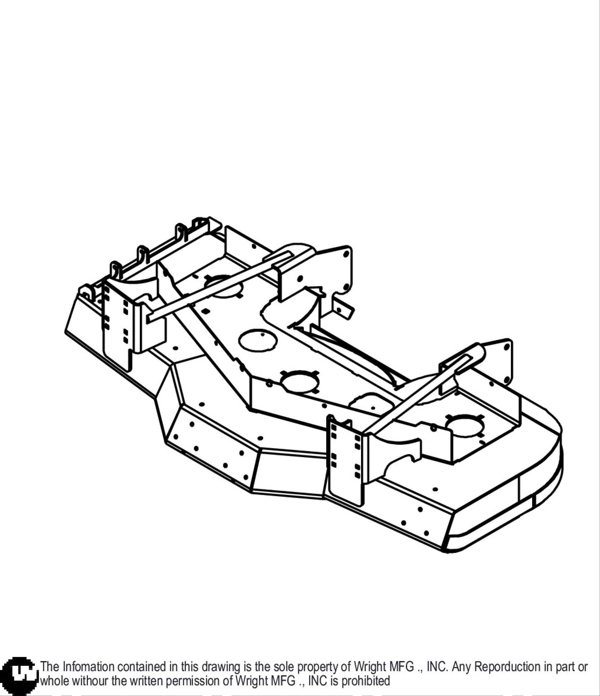 52 WST Cutter Deck Weldment 93440067.