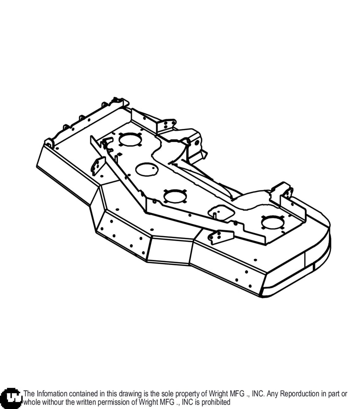 52 WZTO Cutter Deck Weldment 93440072.
