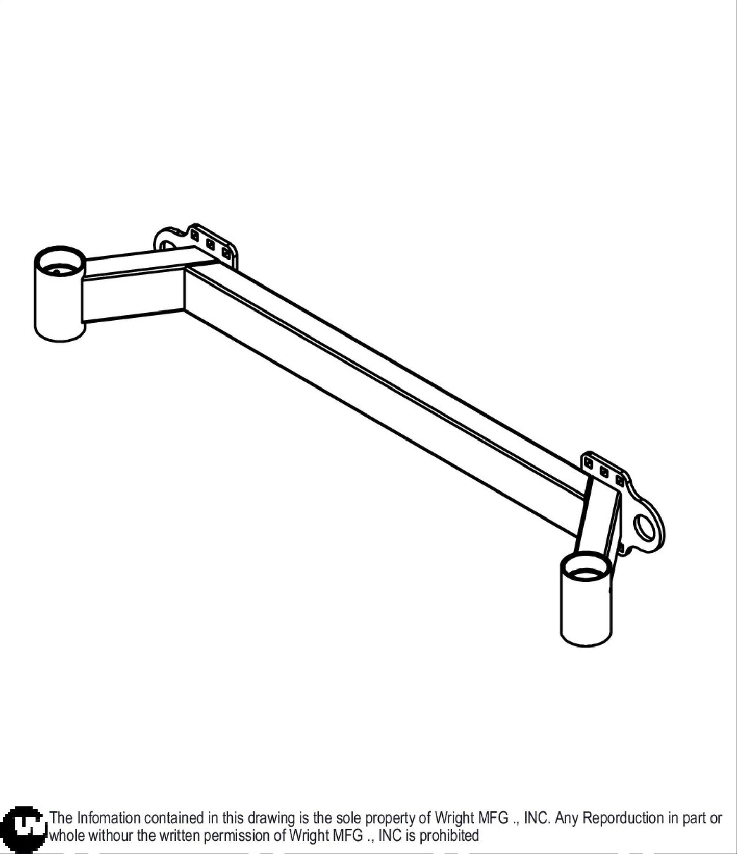 52 WZK Caster Frame Weldment 93440074.