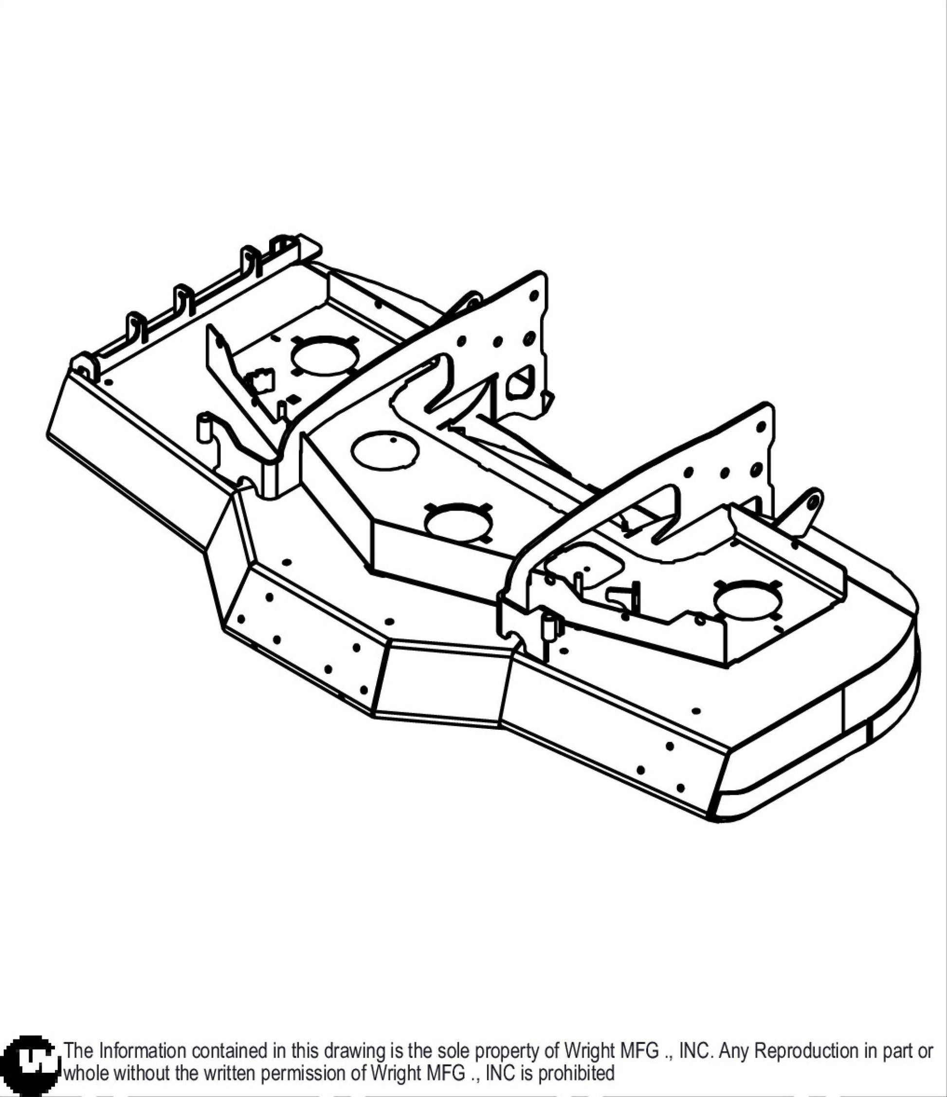 52 WSPX2/WSTX2 Cutter Deck Weldment 93440090.