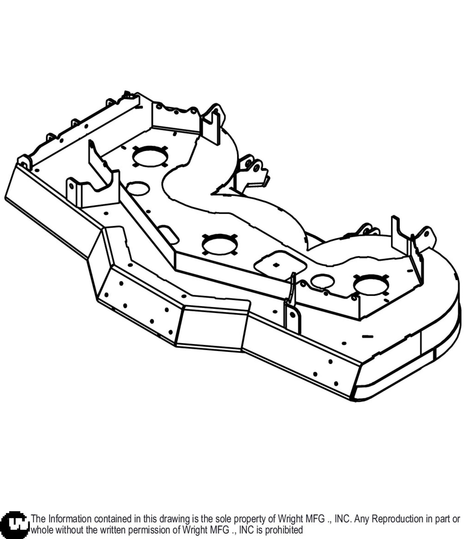 52 WSLG Cutter Deck Weldment 93440102.