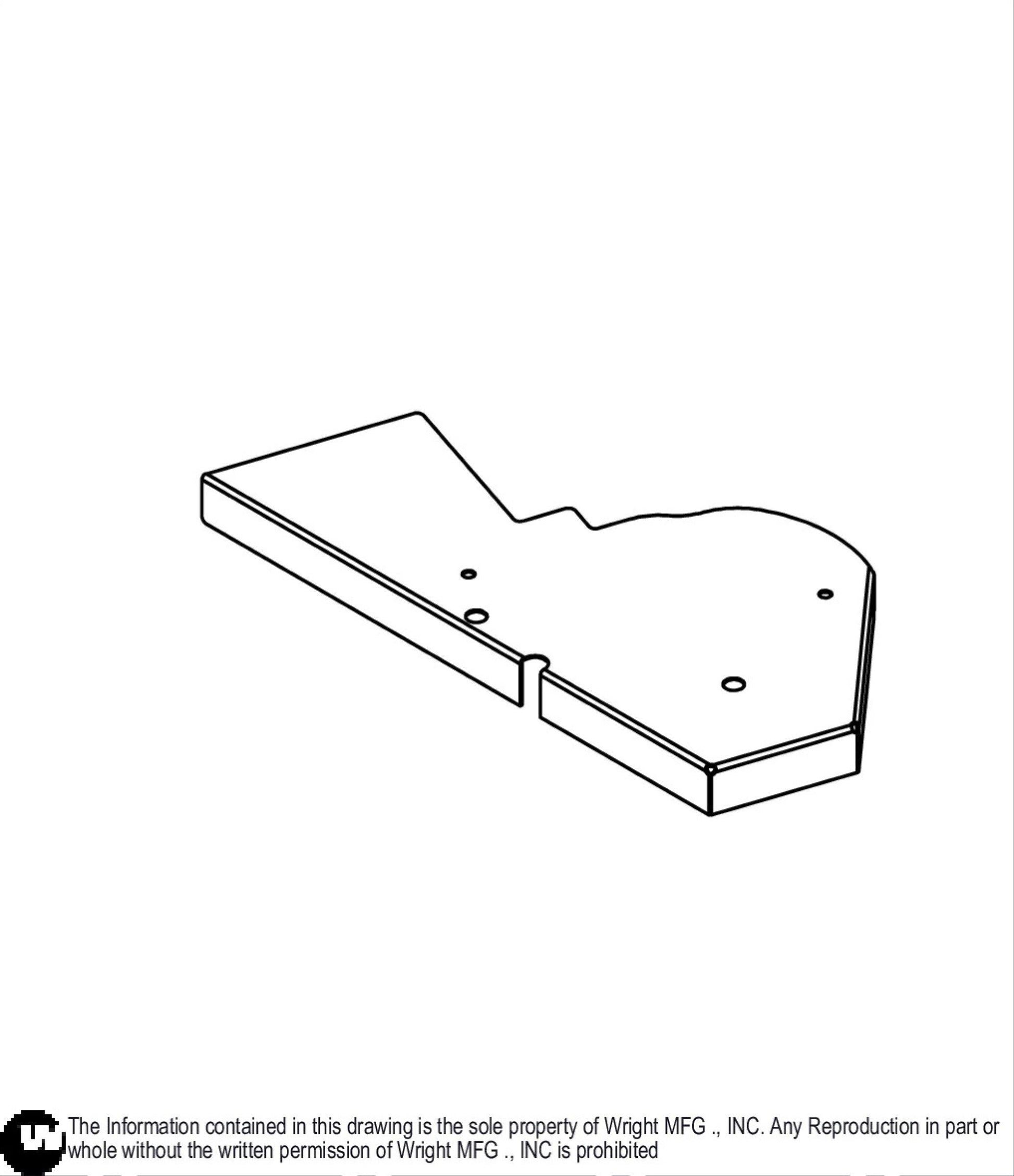 61" Sentar Left Deck Cover 93450006.