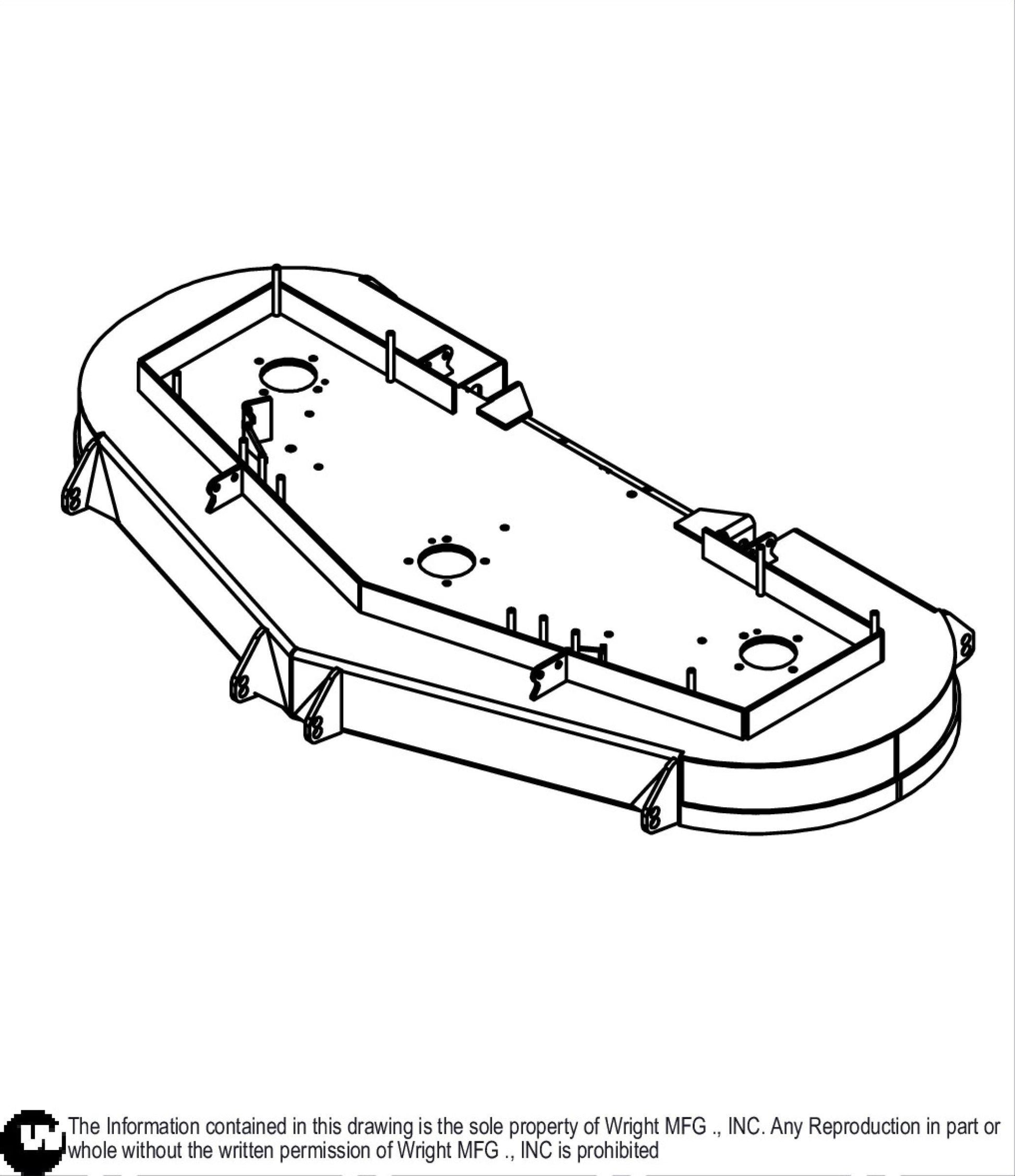 61" RD WZ Cutter Deck Weldment 93450028.