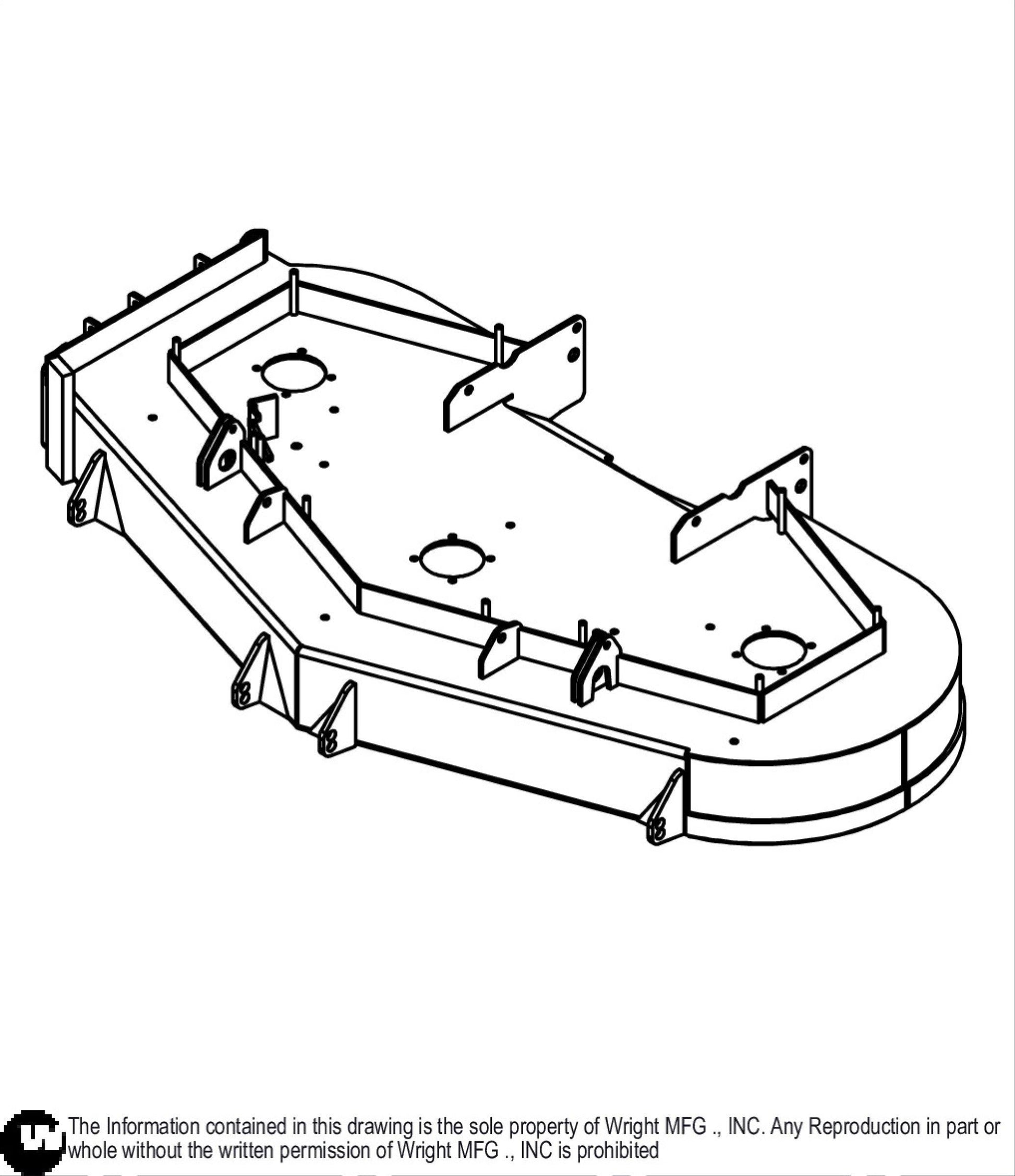 61" WZK Cutter Deck Weldment 93450029.