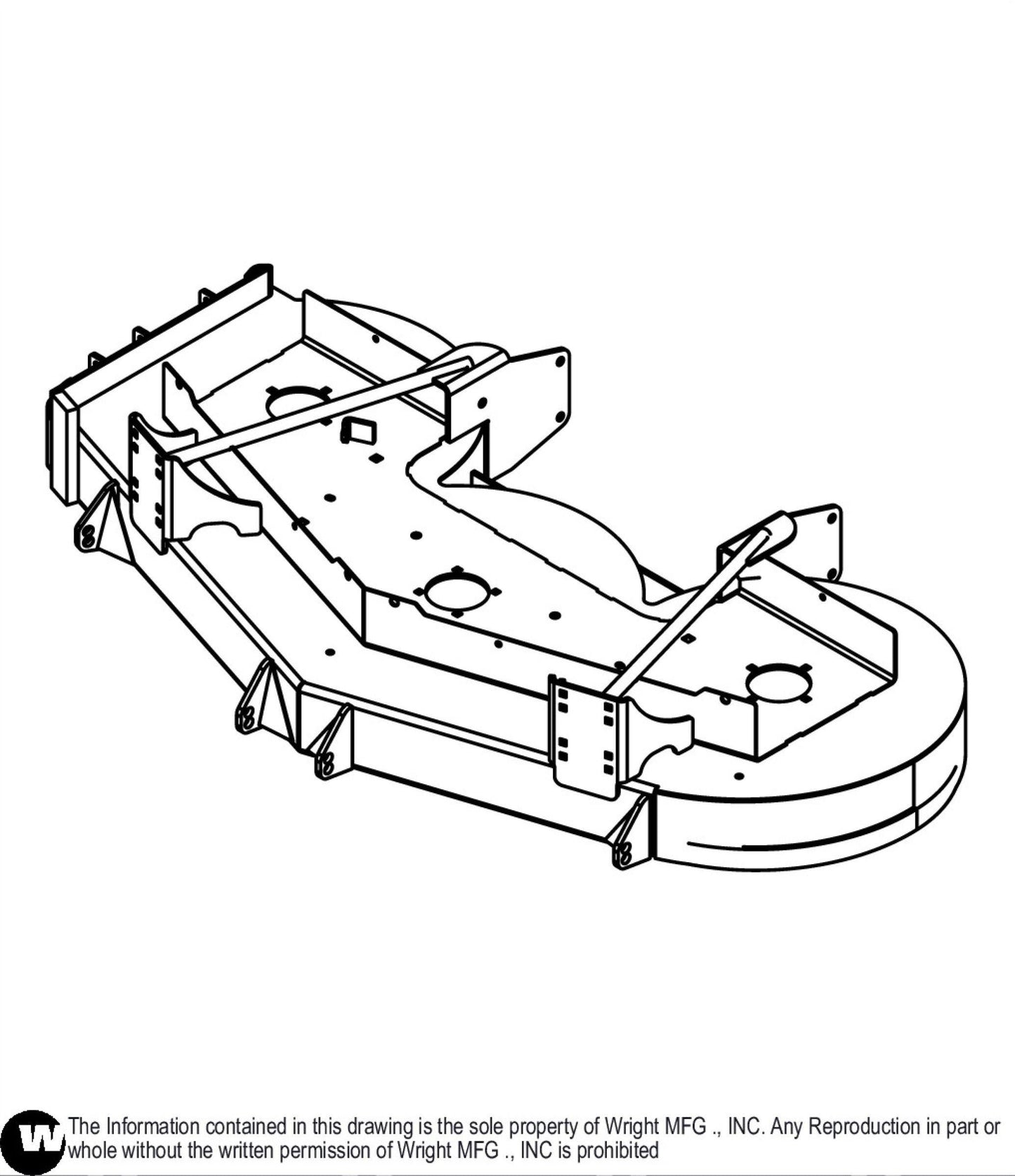 61" WST Cutter Deck Weldment 93450036.