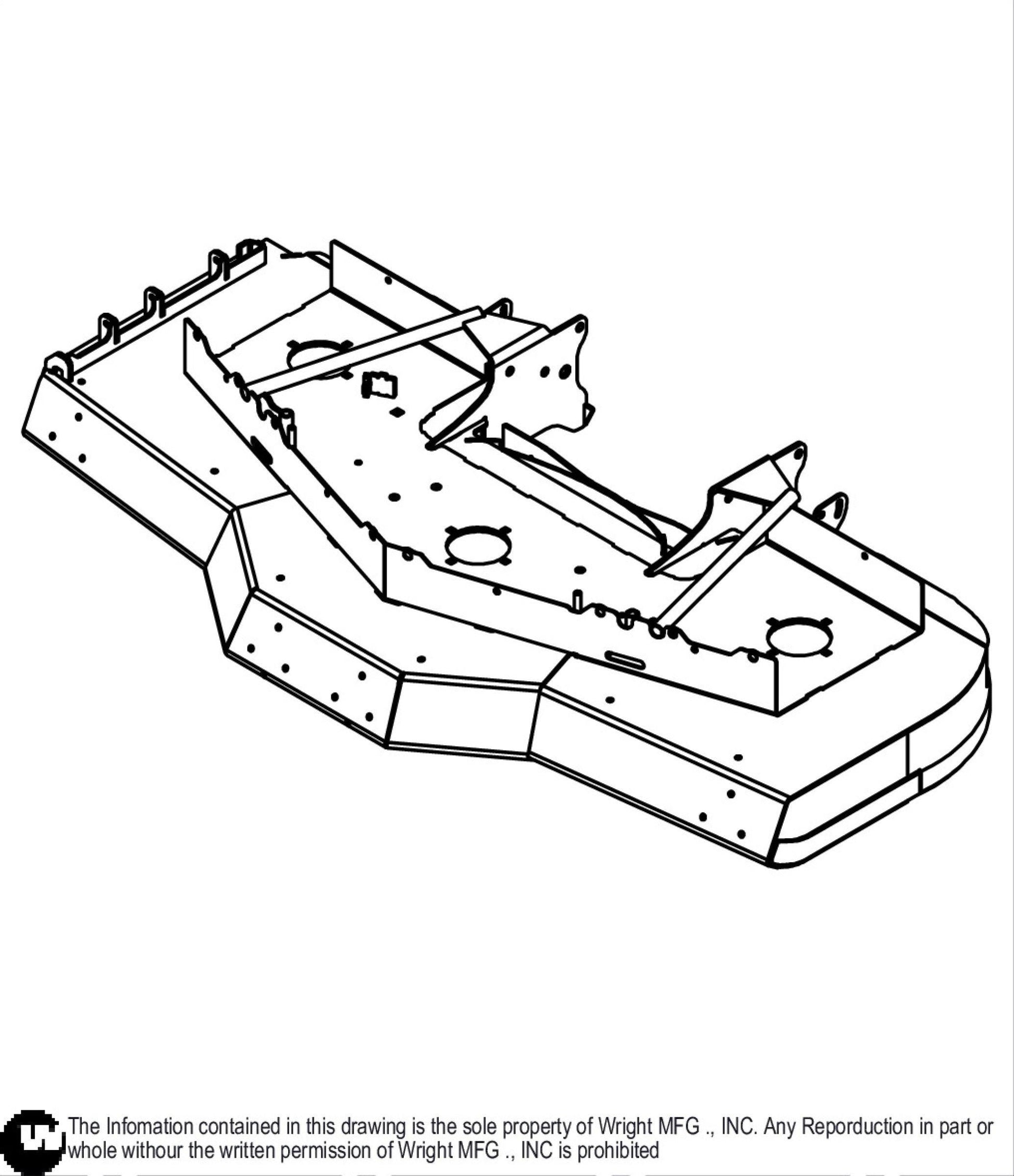 61" WSTX Cutter Deck Weldment 93450040.