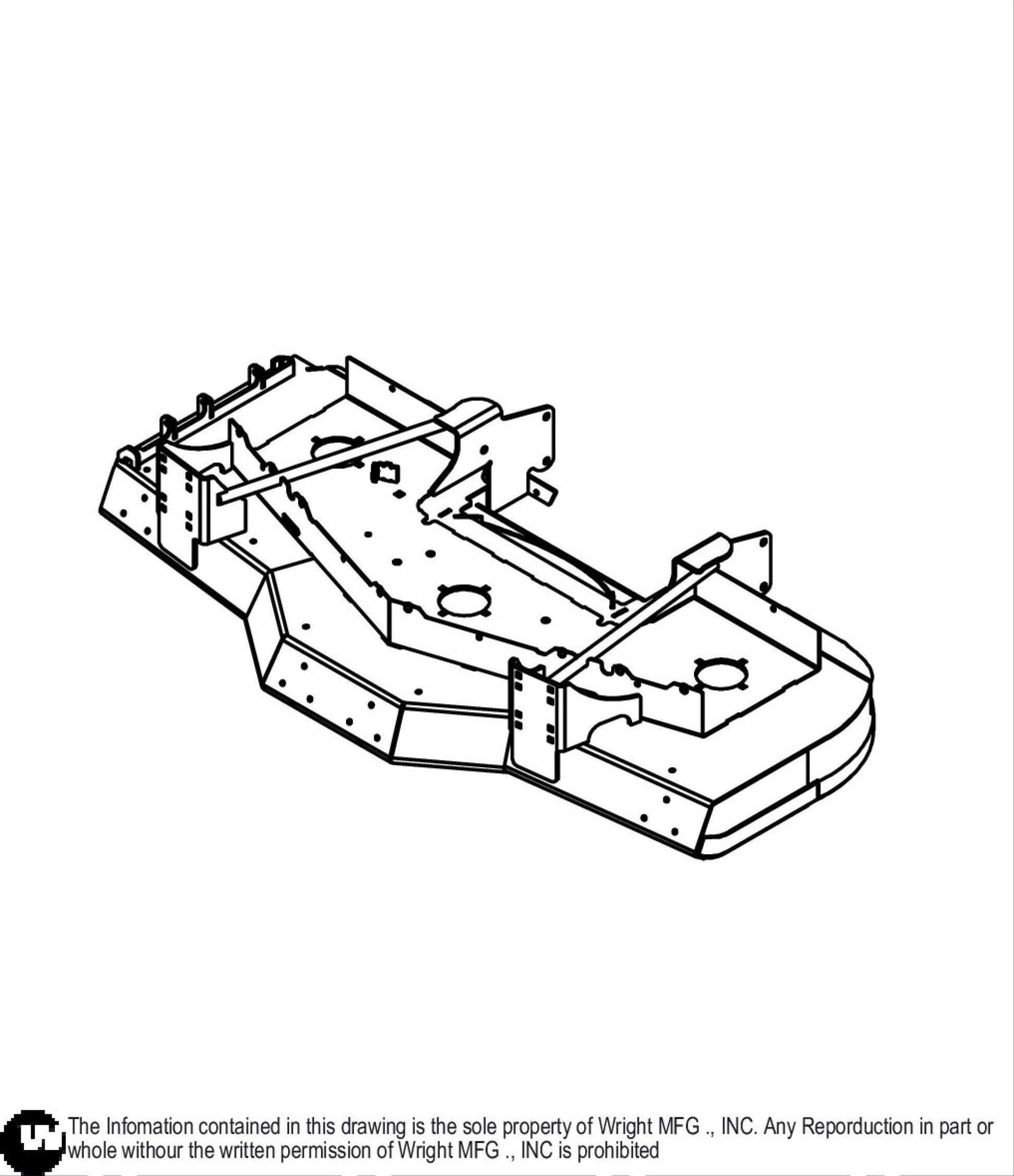 61" WSTII Cutter Deck Weldment 93450050.