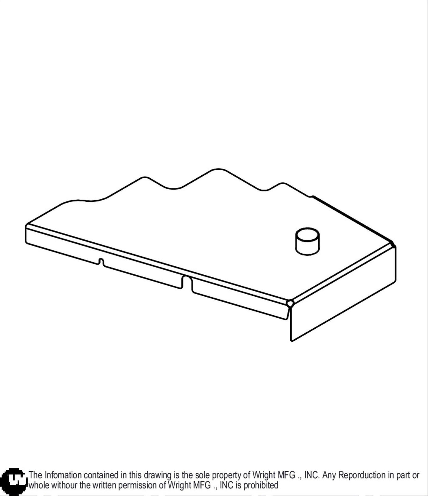 Left 61" WSTII Deck Cover Weldment 93450051.