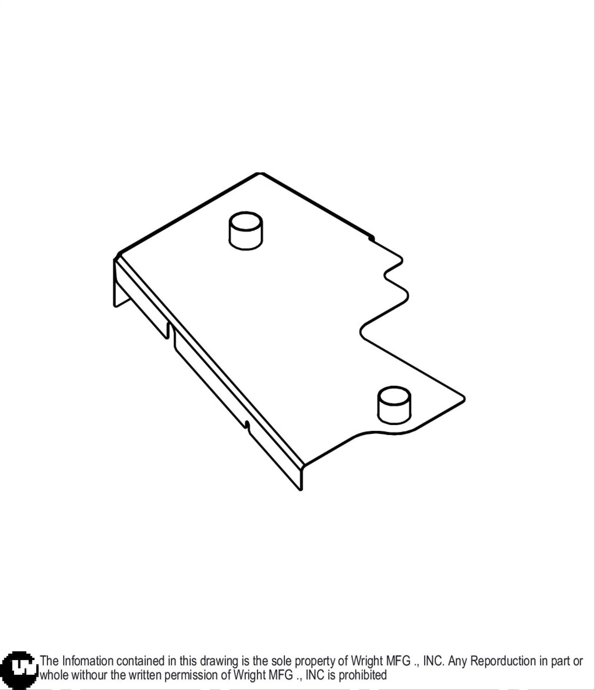 Right 61" WSTII Deck Cover Weldment 93450052.