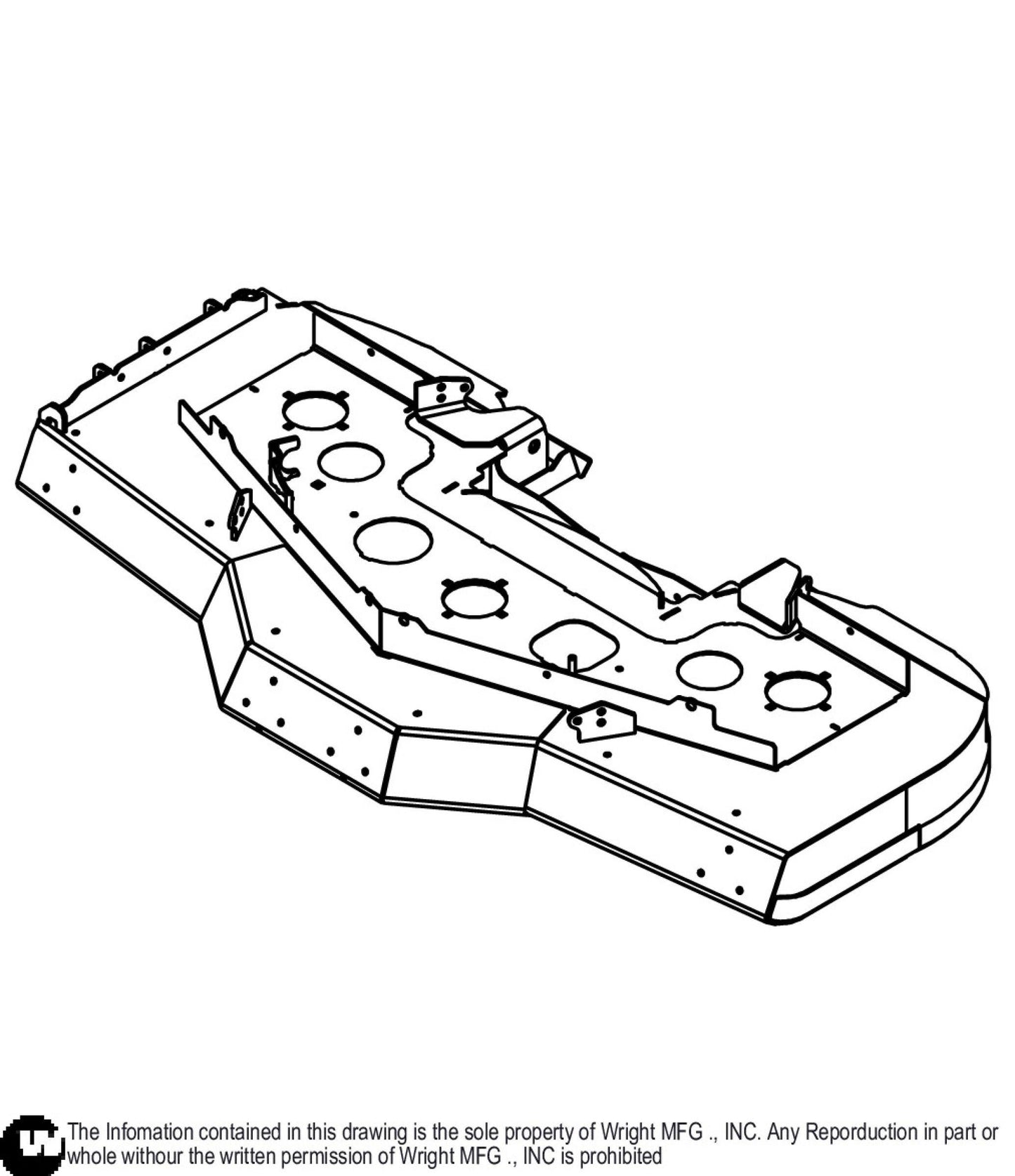61 WZTO Cutter Deck Weldment 93450053.