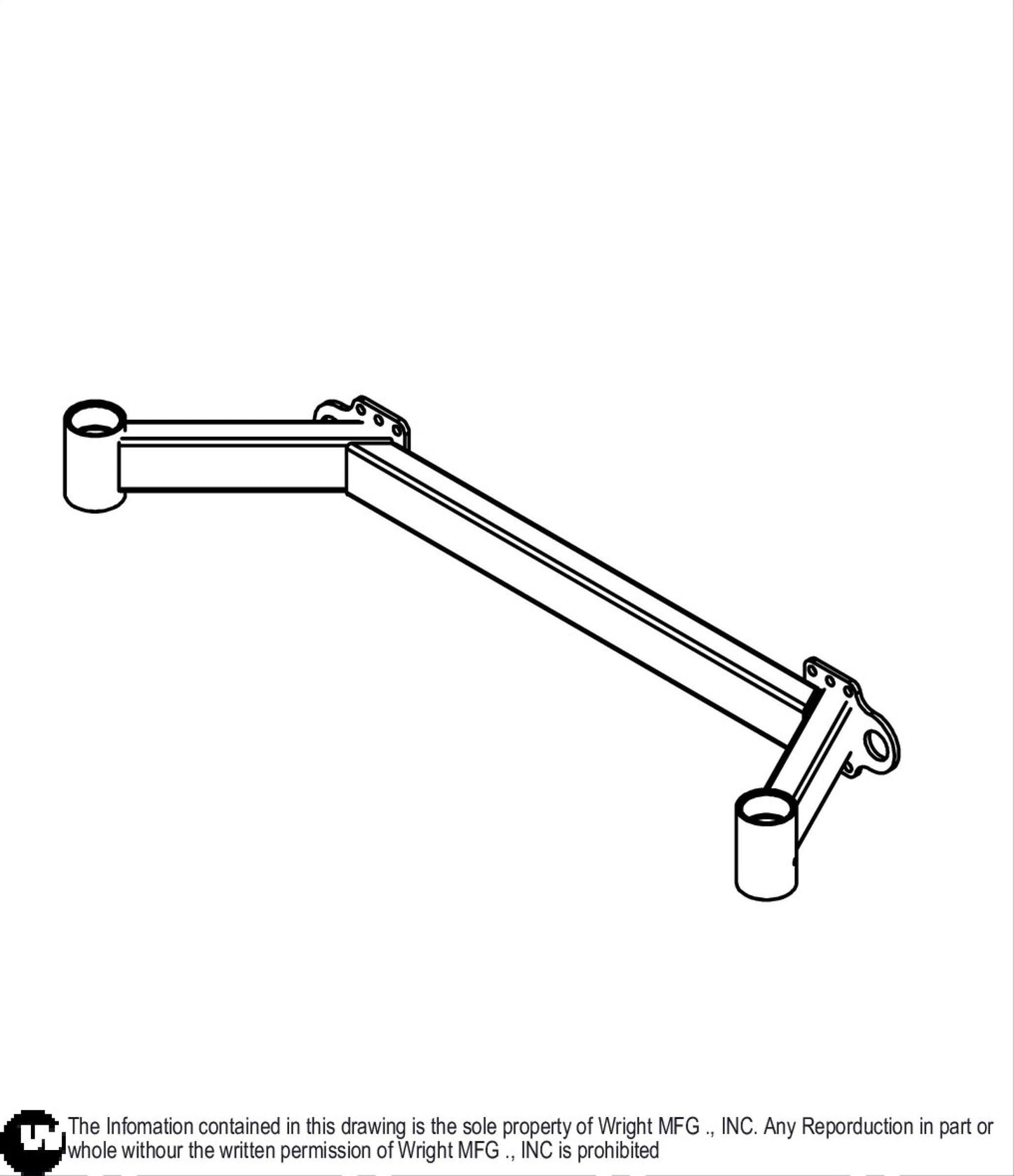 61 WZK Caster Frame Weldment 93450068.