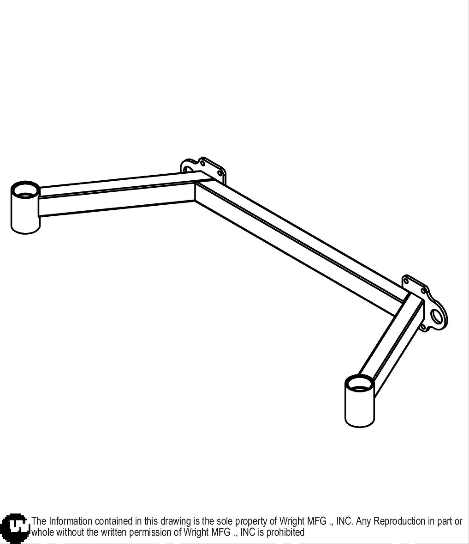 61 WSTX Caster Frame Weldment 93450069.