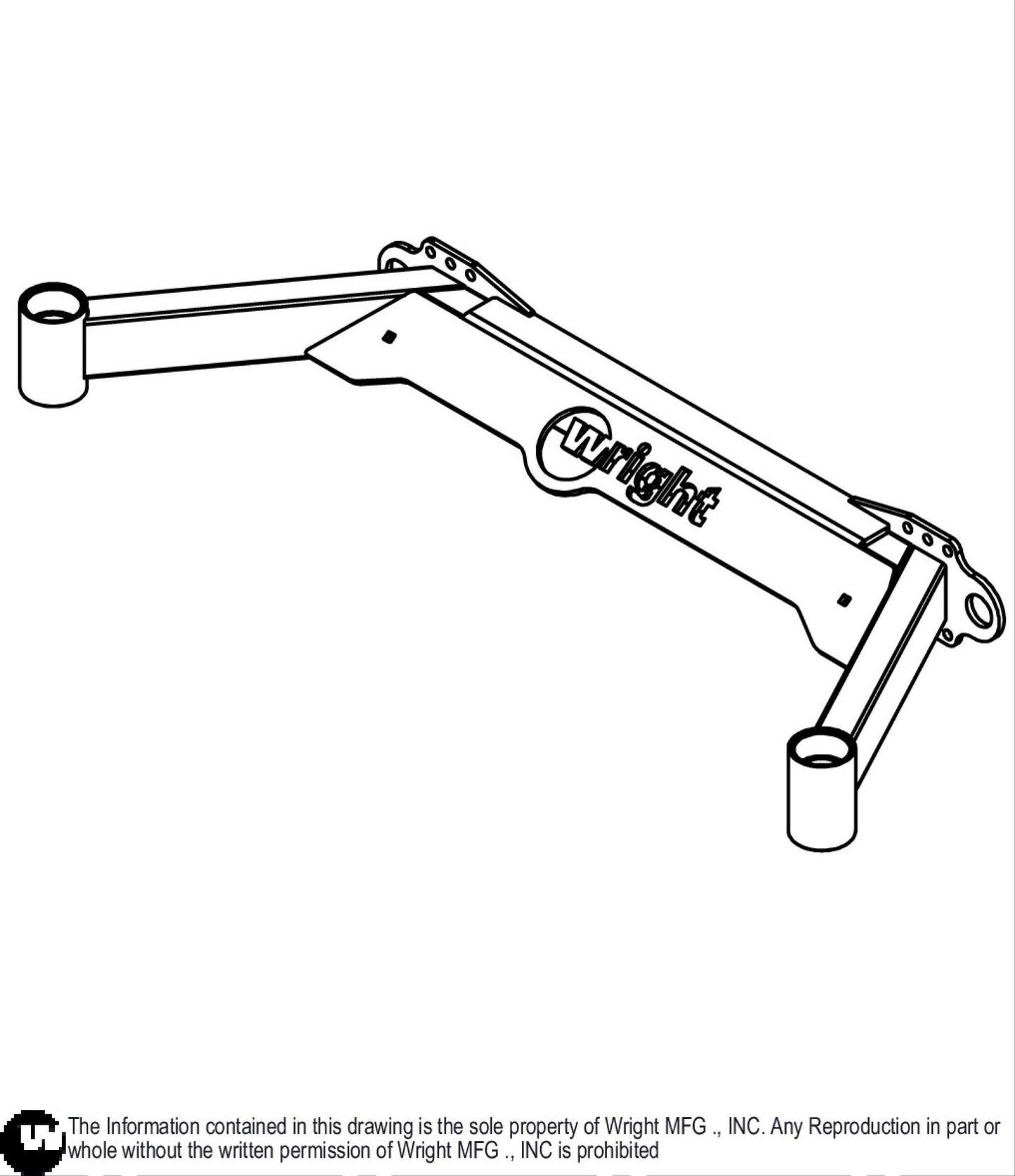 61 WSPX2 Caster Frame Weldment 93450078.
