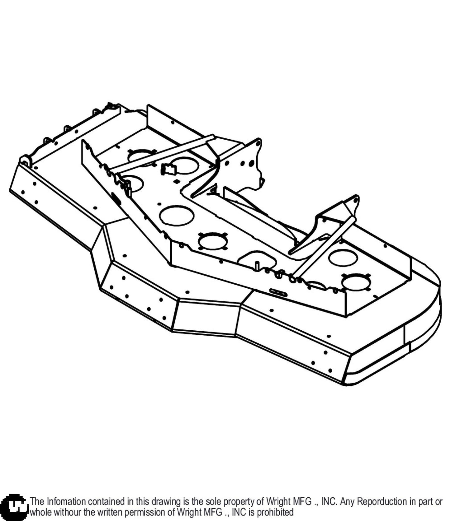 61 WSZK Cutter Deck Weldment 93450084.