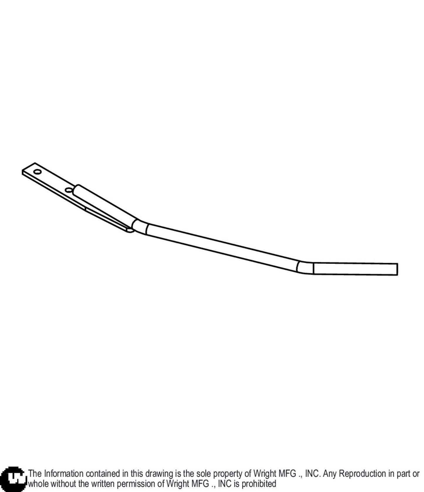 Old Deck Lift Lever W/ Grip 93460012.