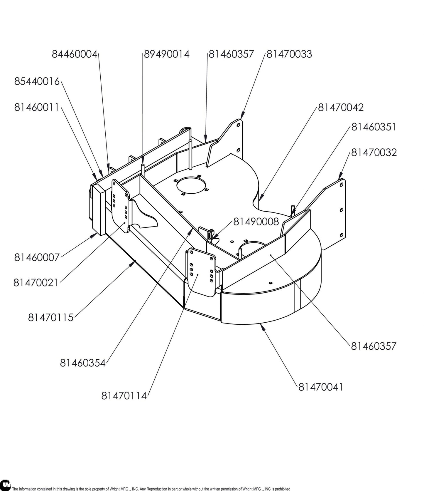 32 SD Cutter Deck Weldment 93460066.