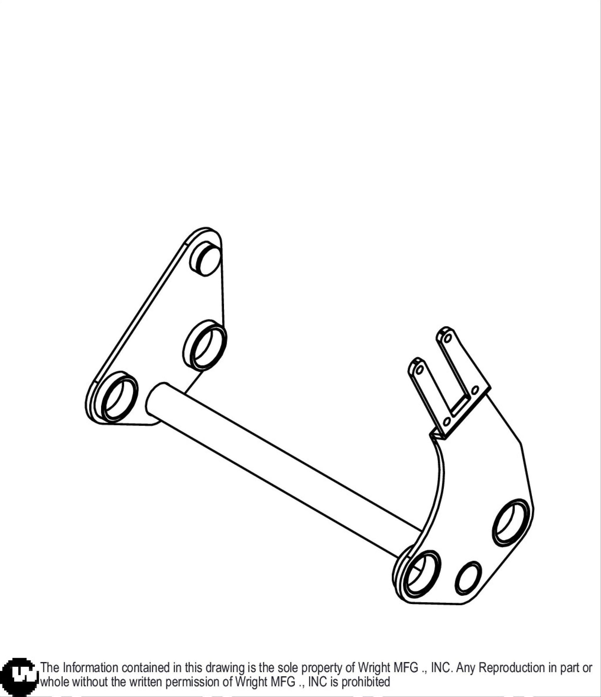 Rear WSES Deck Lift Axle Weldment 93460077.
