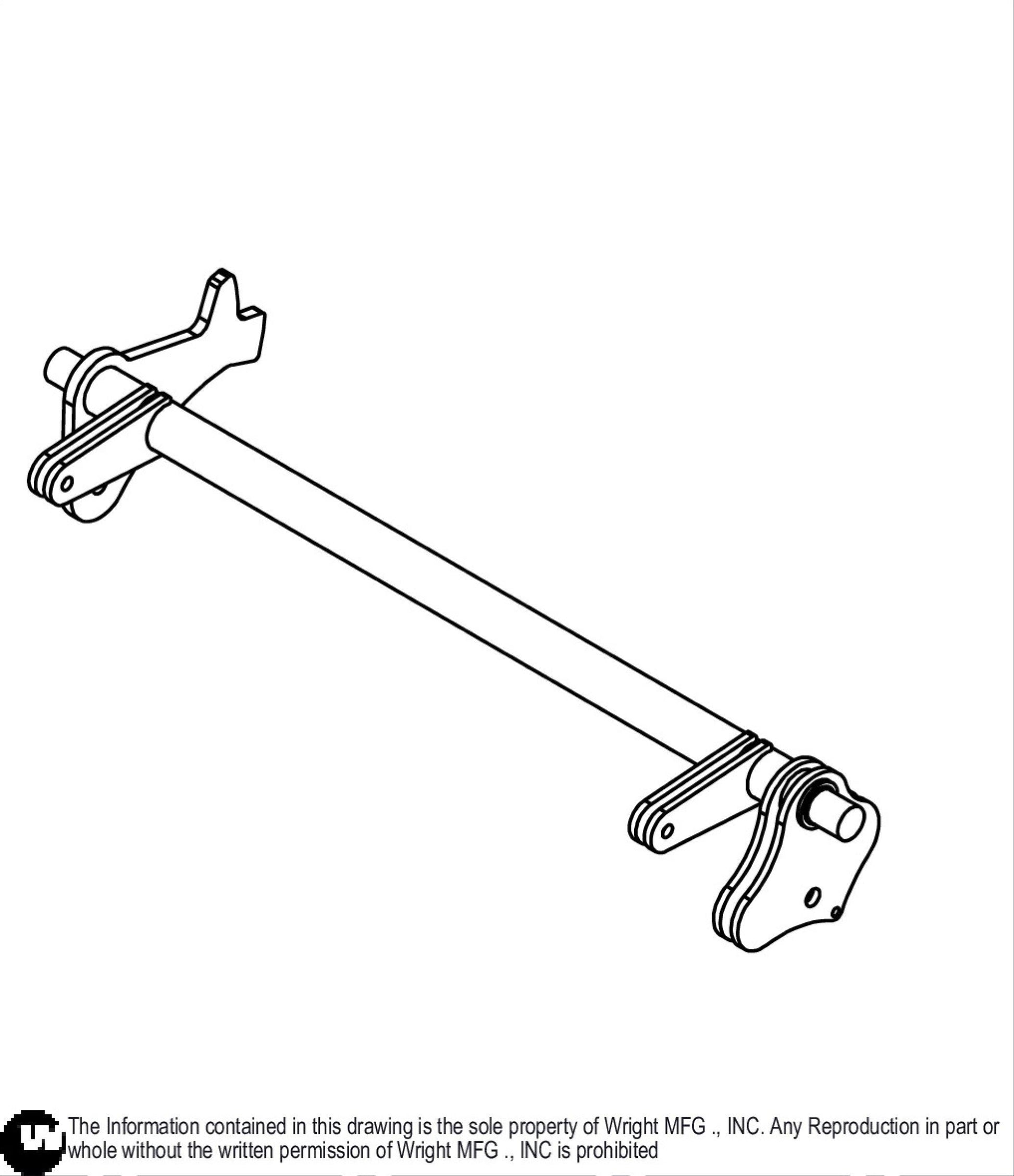Rear WZK Deck Lift Axle Weldment 93460103.