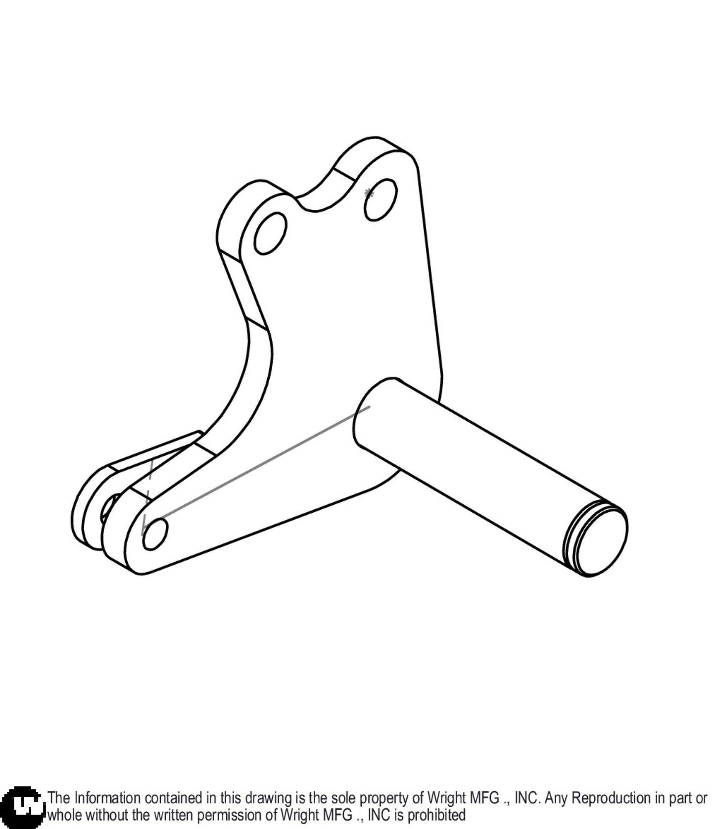 Left Front WZK Deck Lift Arm 93460105.