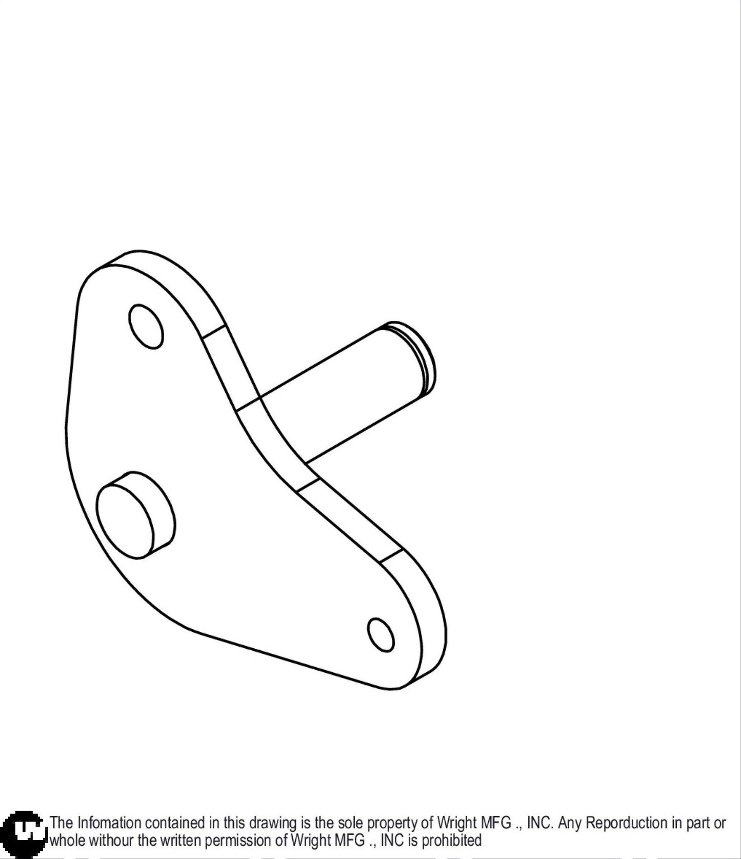Right WSTX Deck Lift Arm Weldment 93460122.
