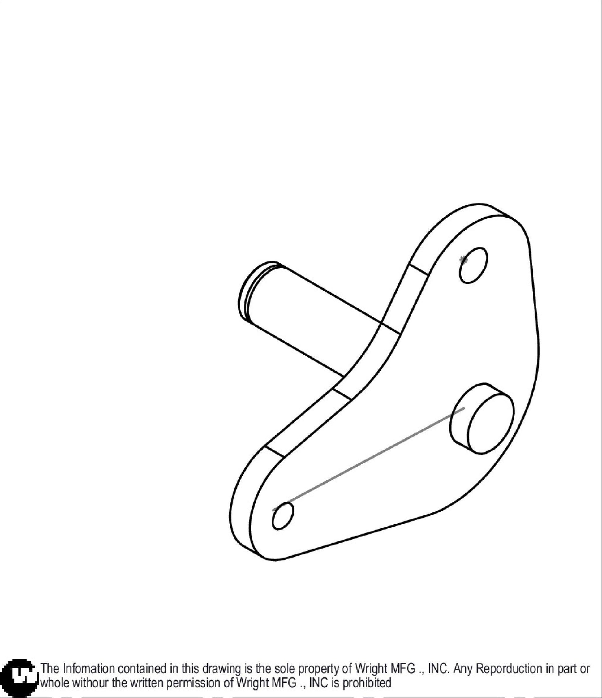 Left WSTX Deck Lift Arm 93460123.