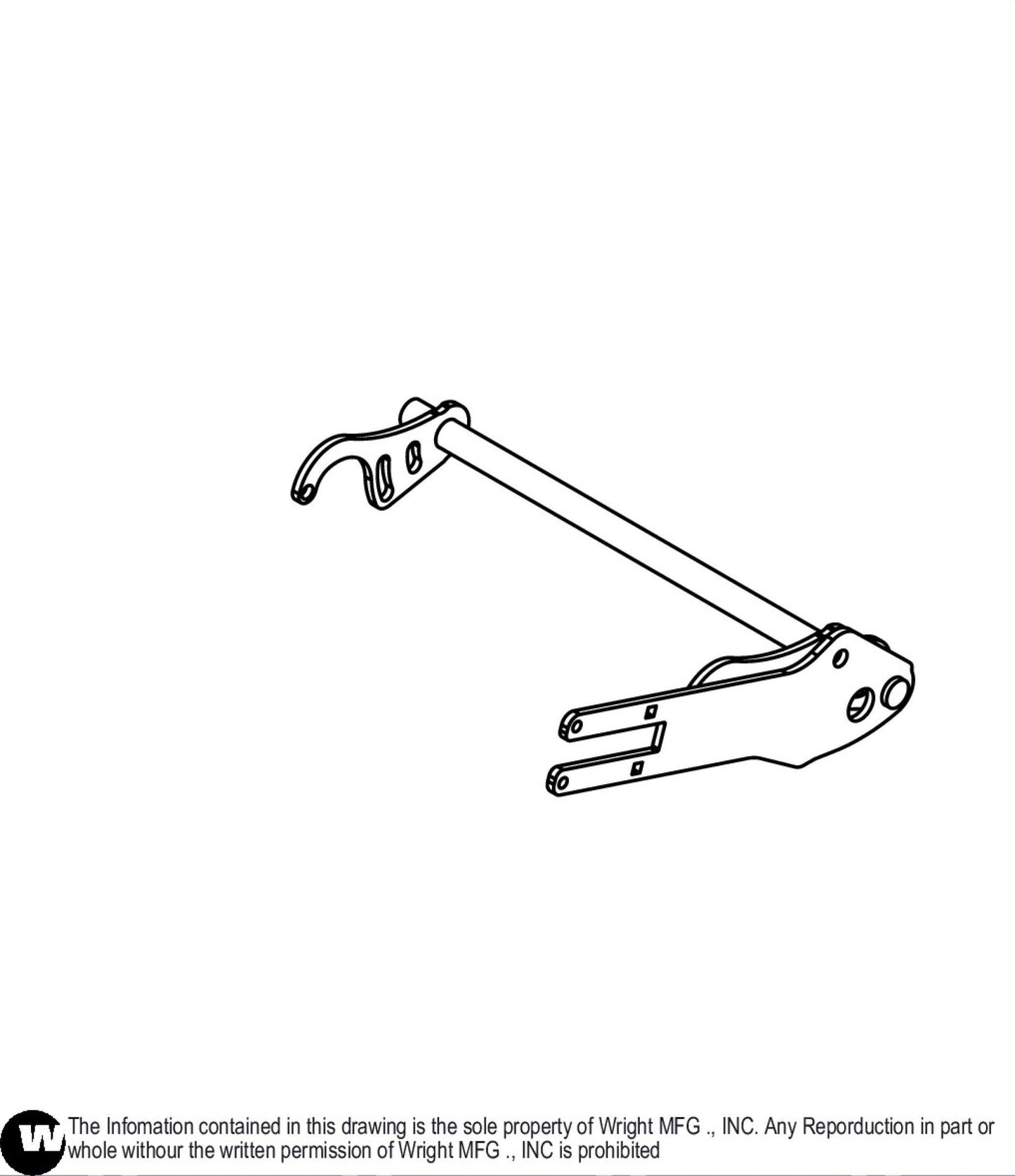 Rear WSTN Deck Lift Axle Weldment 93460154.