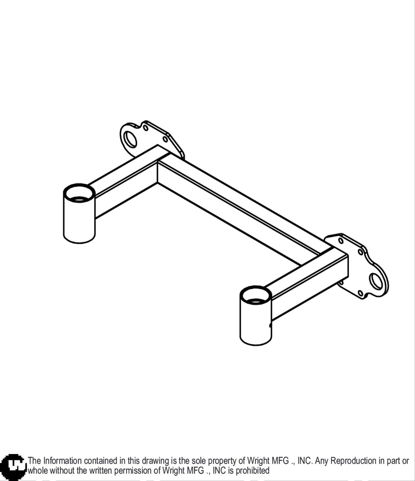 36 WSTN Caster Arm Weldment 93460160.