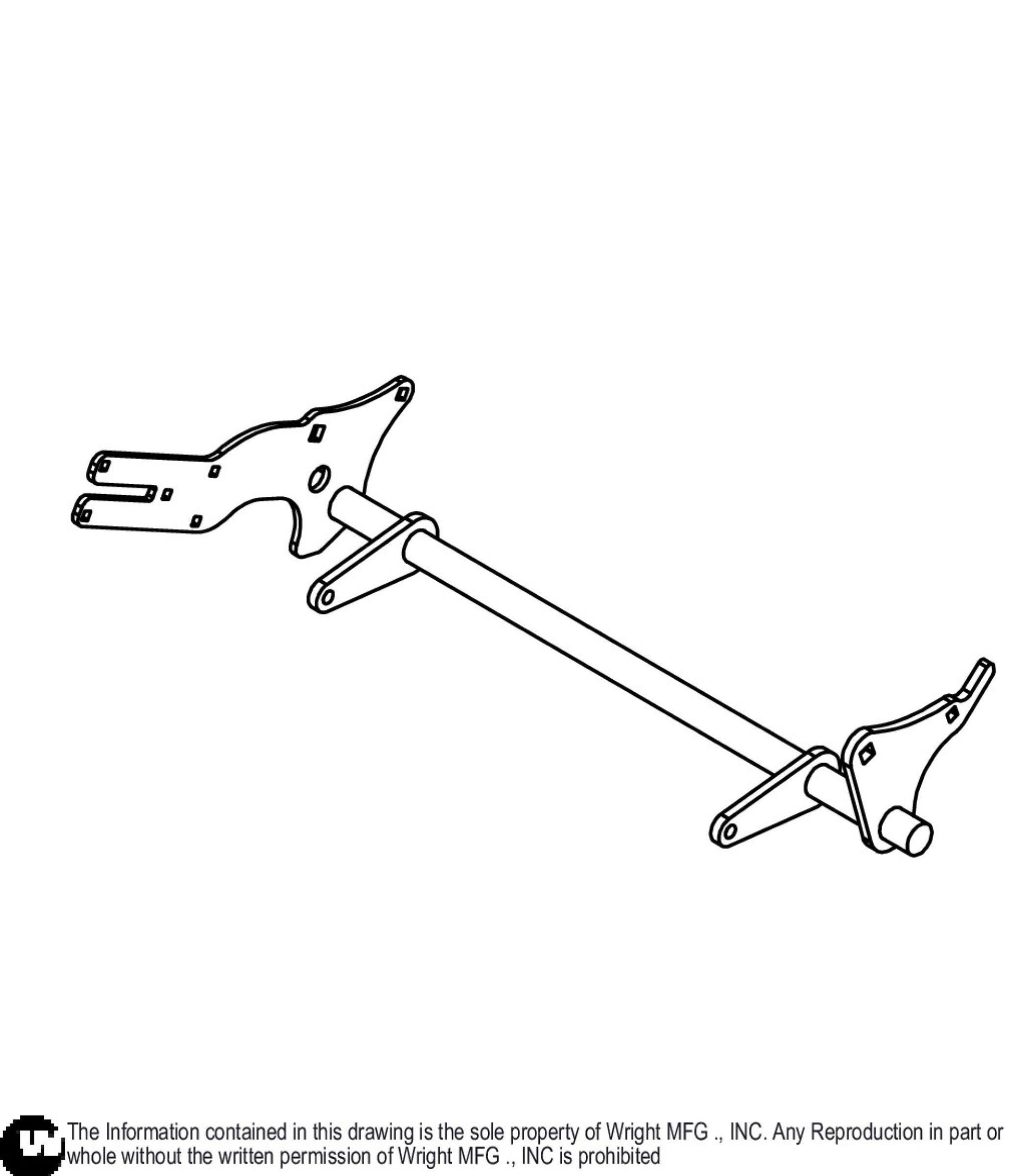 Rear WSZK Deck Lift Axle Weldment 93460161.