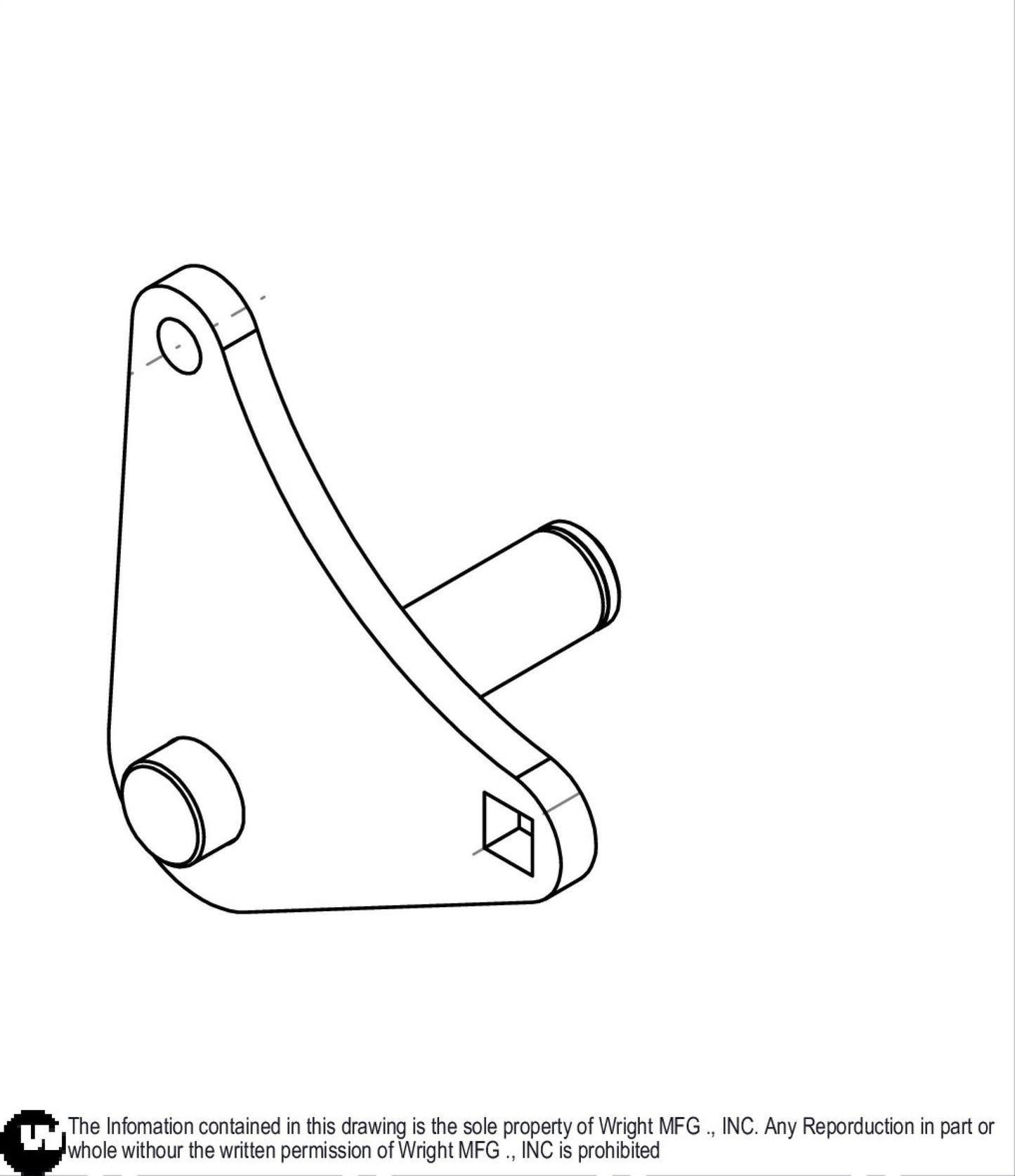 Left Front WSZK Deck Lift Pivot 93460163.