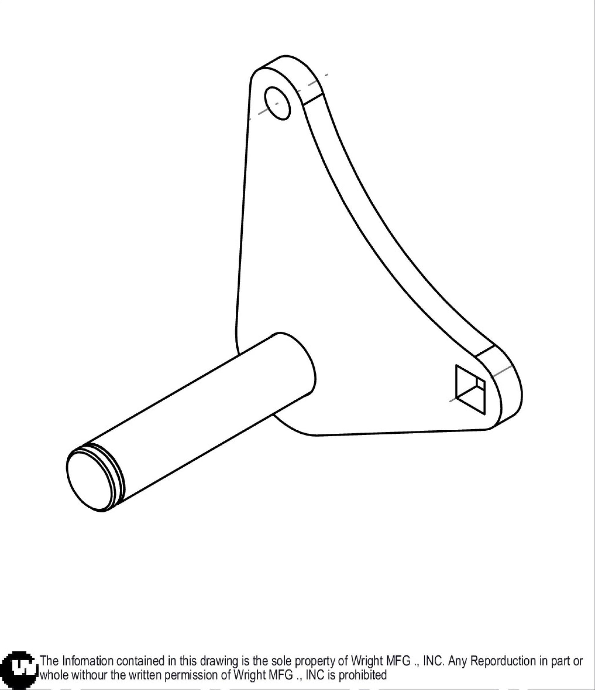 Right Front WSZK Deck Lift Pivot 93460164.