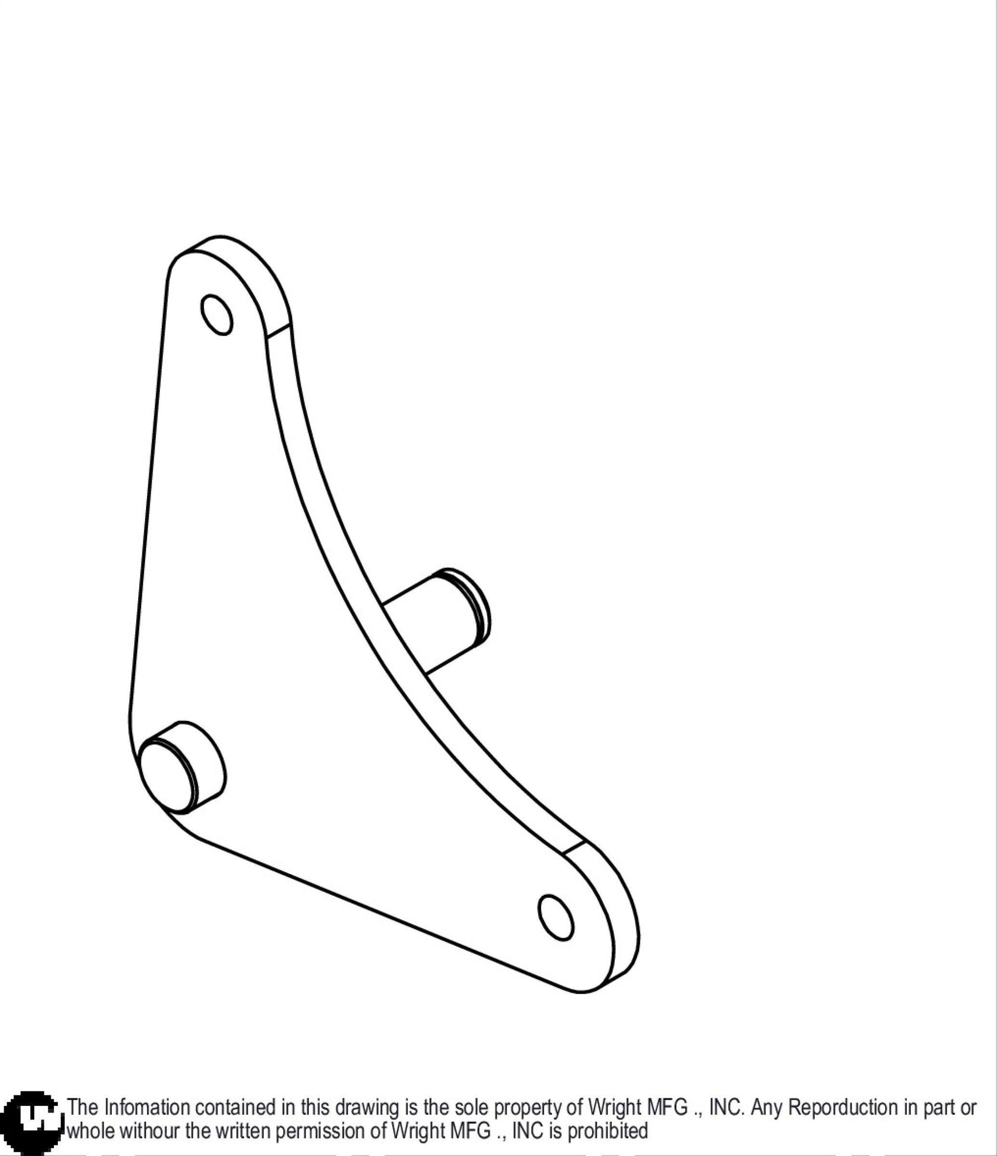 Left Front 72 WSZK Deck Lift Pivot 93460173.