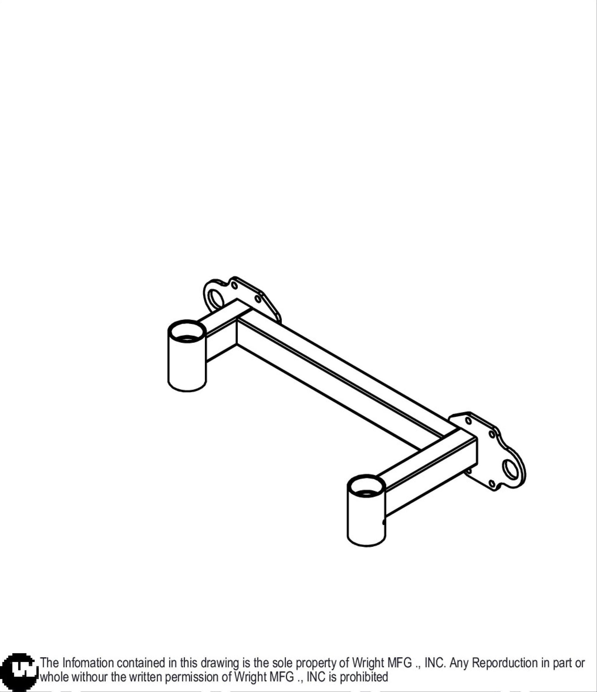 36" WSTN Caster Arm Weldment 93460191.