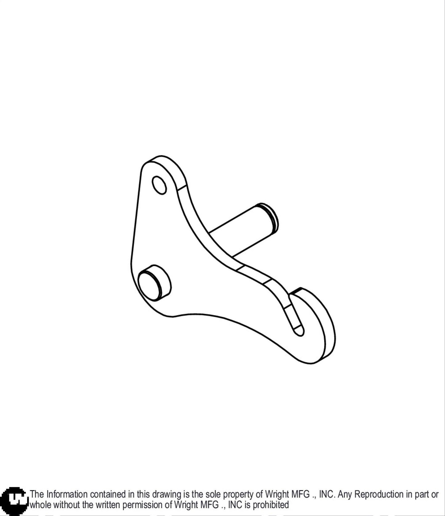 Right Front WSTX2 Deck Lift Arm 93460201.